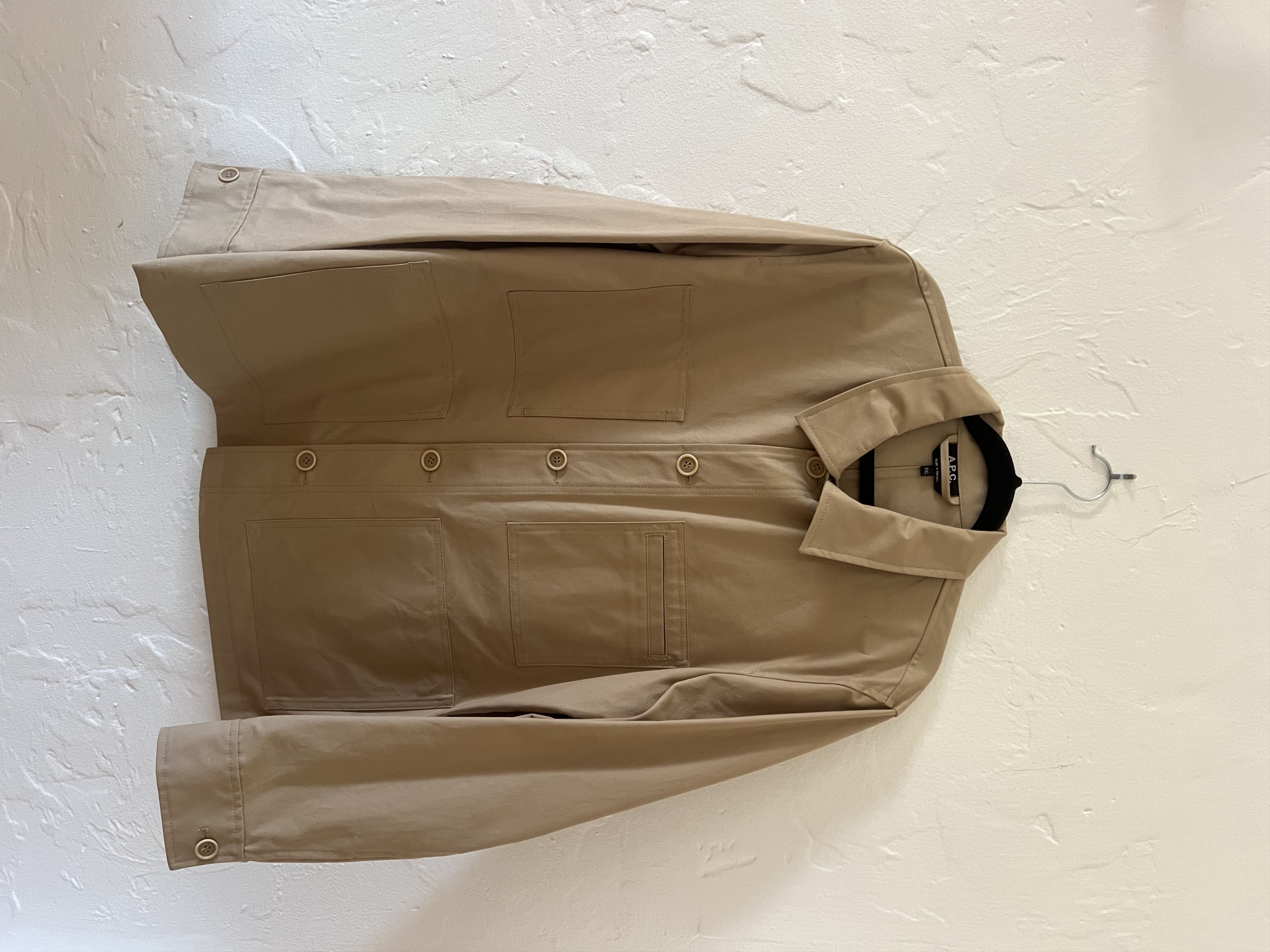 A.P.C. A.P.C Beige André Jacket Size US XXL / EU 58 / 5 - 5 Thumbnail