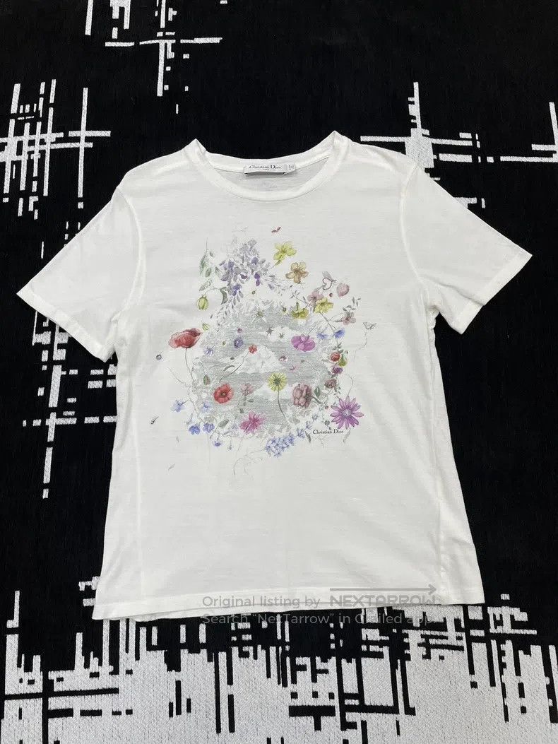 Dior Dior White floral print short-sleeved T-shirt Size XS / US 0-2 / IT 36-38 - 1 Thumbnail