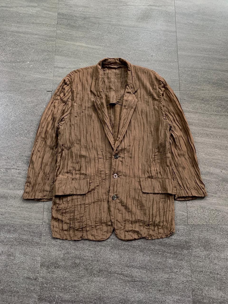 Issey Miyake FREE TAX! 90s Pleated Blazer Jacket Size US M / EU 48-50 / 2 - 1 Thumbnail