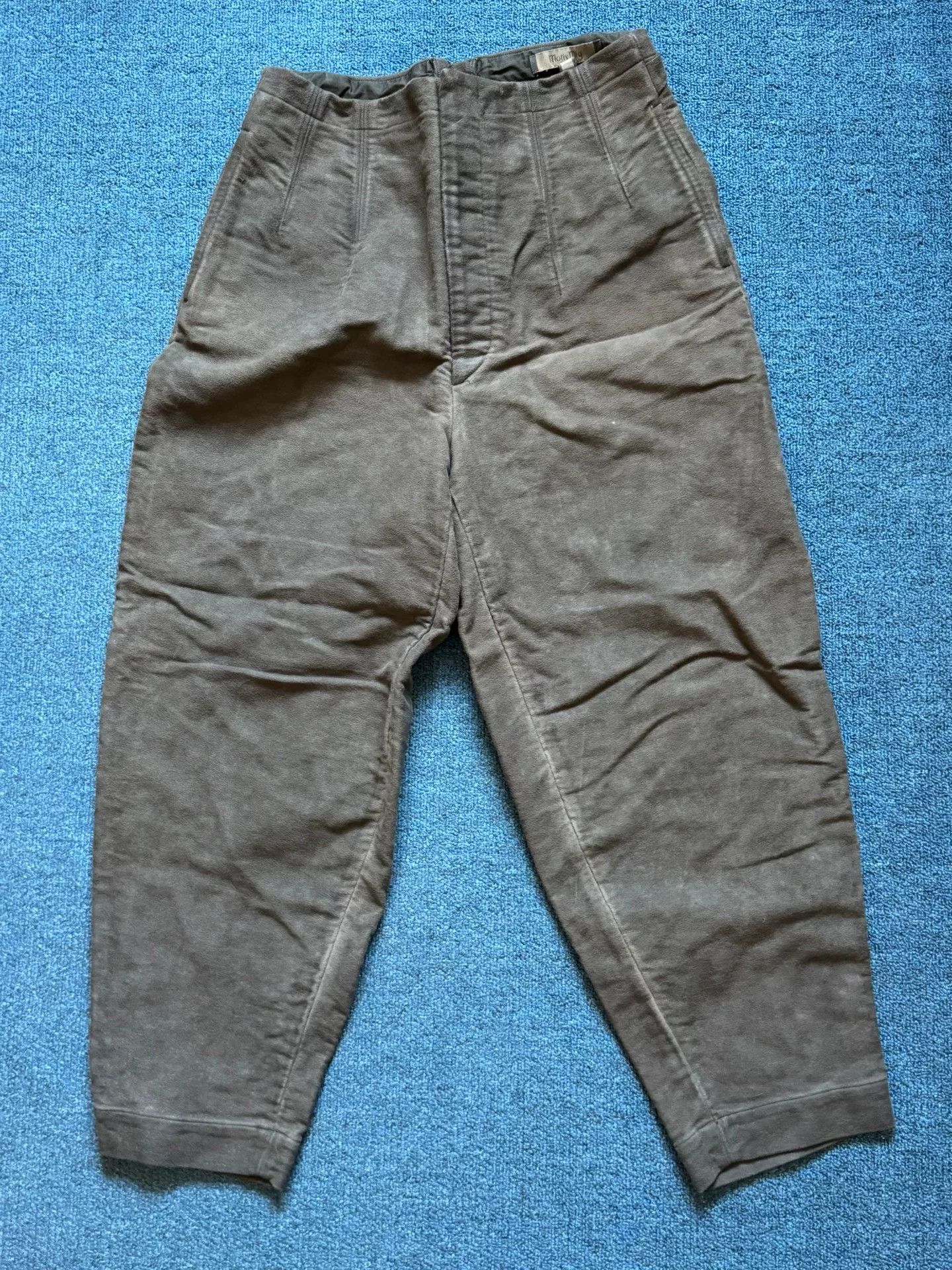 MotivMfg Motiv Mfg Suede Distressed Officer Pants Size US 37 - 1 Thumbnail