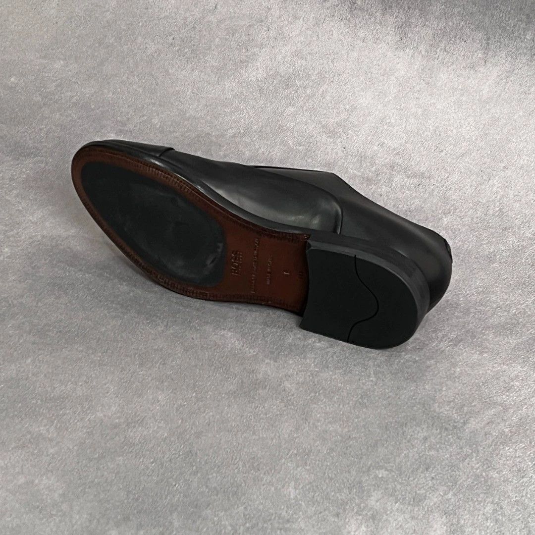 Hugo Boss HUGO BOSS Black Leather Lace-Up Dress Shoes 40 Size US 7 / EU 40 - 8 Thumbnail
