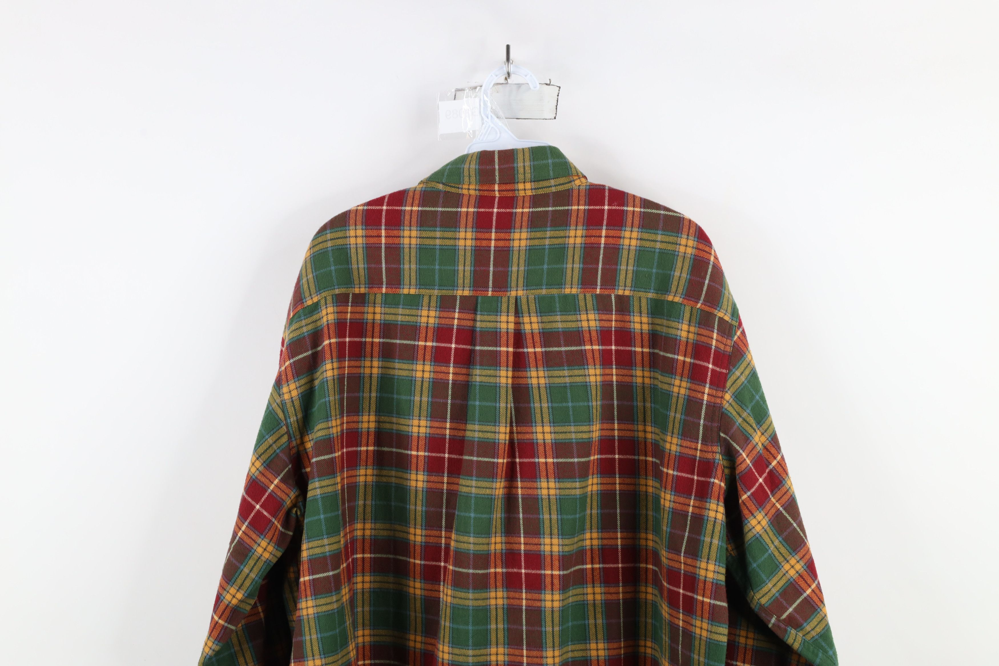 L.L. Bean × Vintage Vintage LL Bean Rainbow Plaid Flannel Button Down Shirt Size US L / EU 52-54 / 3 - 11 Thumbnail
