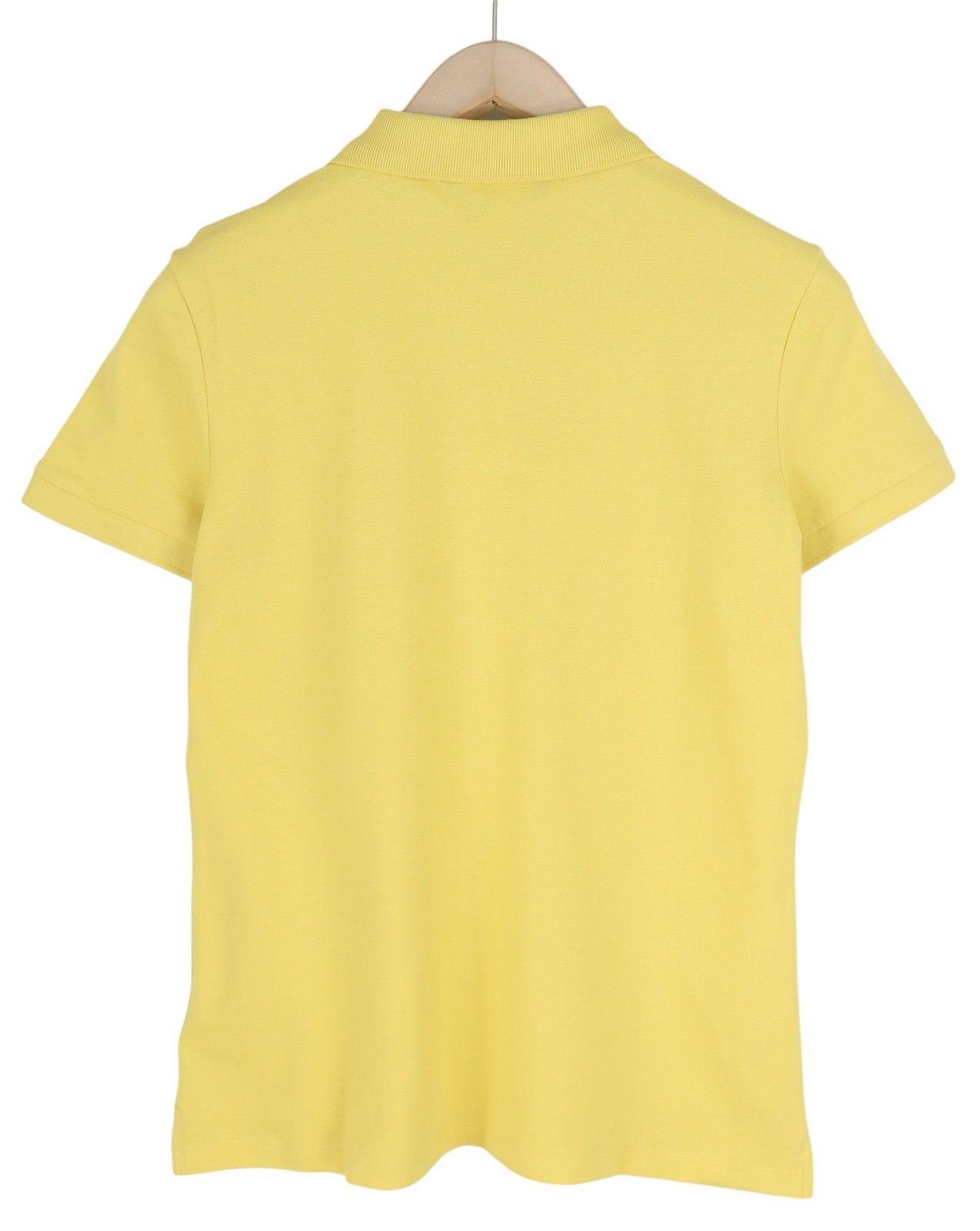 Lauren Ralph Lauren M Yellow Polo Neck Cotton Logo T-Shirt 84718 Size M / US 6-8 / IT 42-44 - 2 Thumbnail