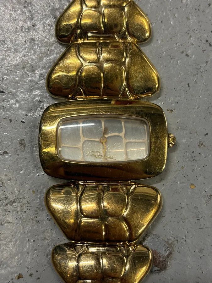 Roberto Cavalli 2000s Roberto Cavalli Gold Chunky Link Snake Watch Size ONE SIZE - 4 Thumbnail