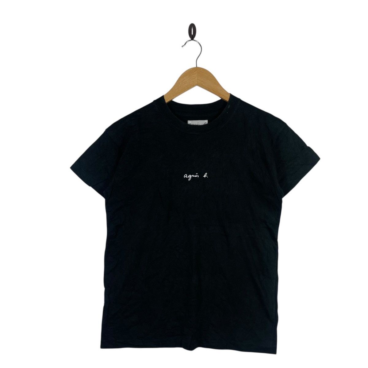 agnes b. agnès b. Script Logo Tee Made in Japan Minimal Paris Classic Size S / US 4 / IT 40 - 1 Thumbnail