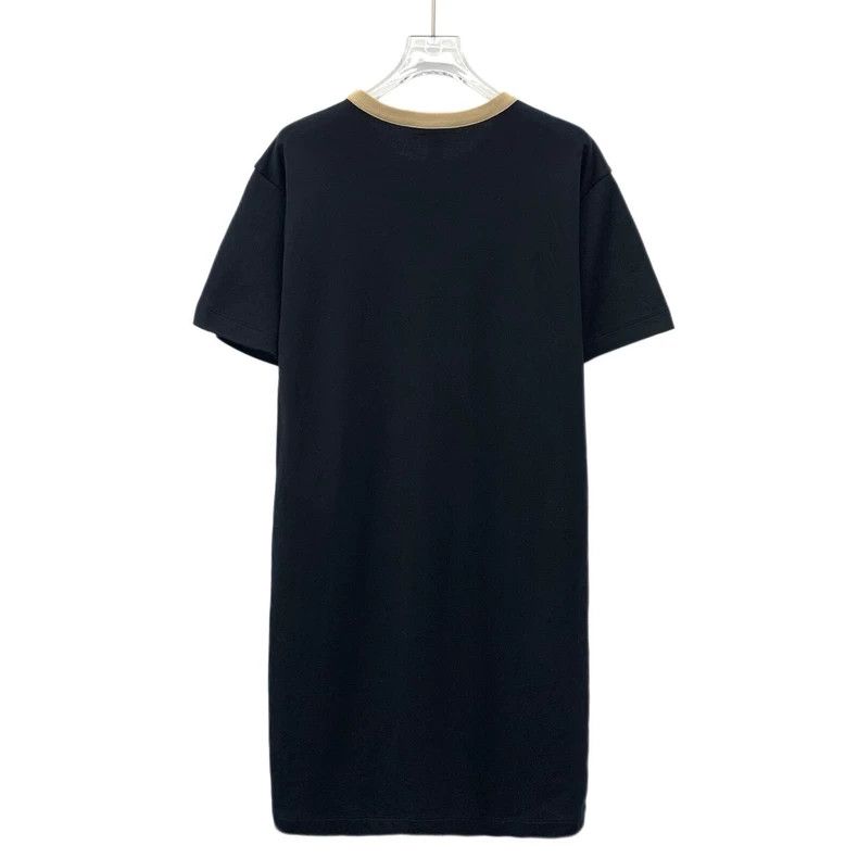 Louis Vuitton Louis Vuitton Black logo monogrammed cotton crewneck dress Size S / US 4 / IT 40 - 2 Thumbnail
