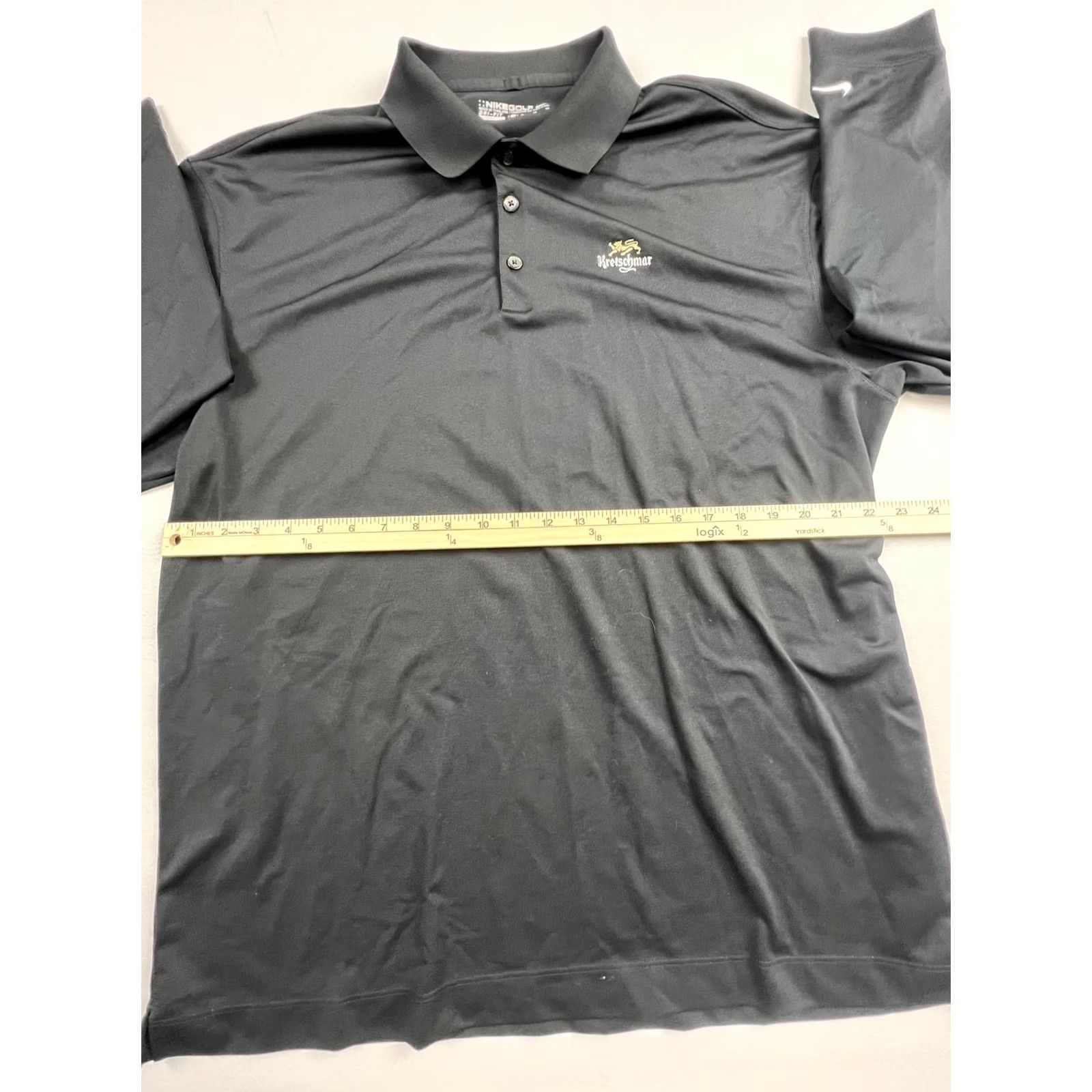 Nike Nike Golf Dri-FIT Polo Shirt Mens XL Black Long Sleeve Shirt Polo Men's XL Black Nike Swoosh Kretschmar Logo Golf Size US XL / EU 56 / 4 - 6 Thumbnail
