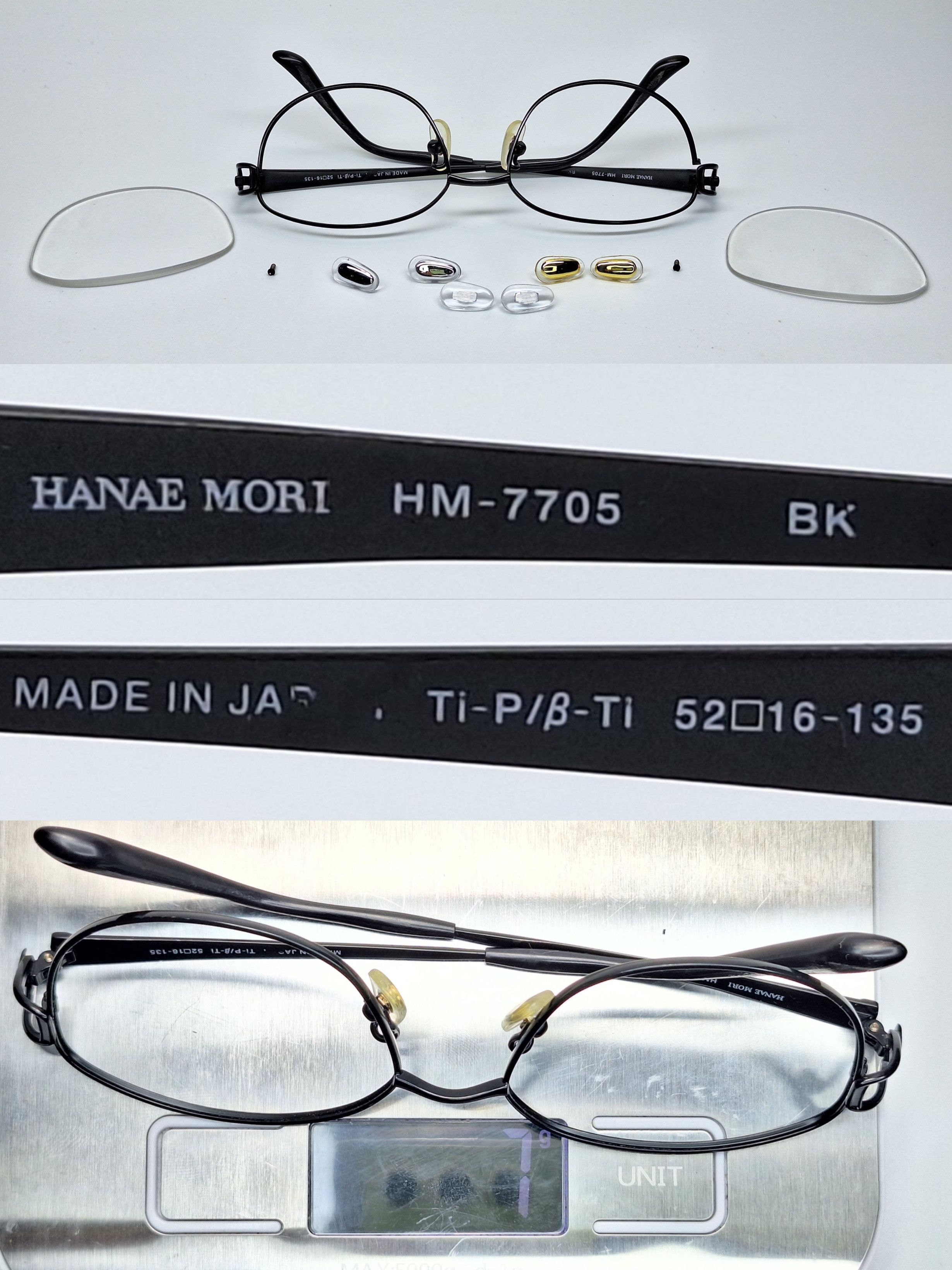 Hanae Mori Hanae Mori HM-7705 Ti-P Beta Titanium Floral Temple Eyeglass Size ONE SIZE - 7 Thumbnail