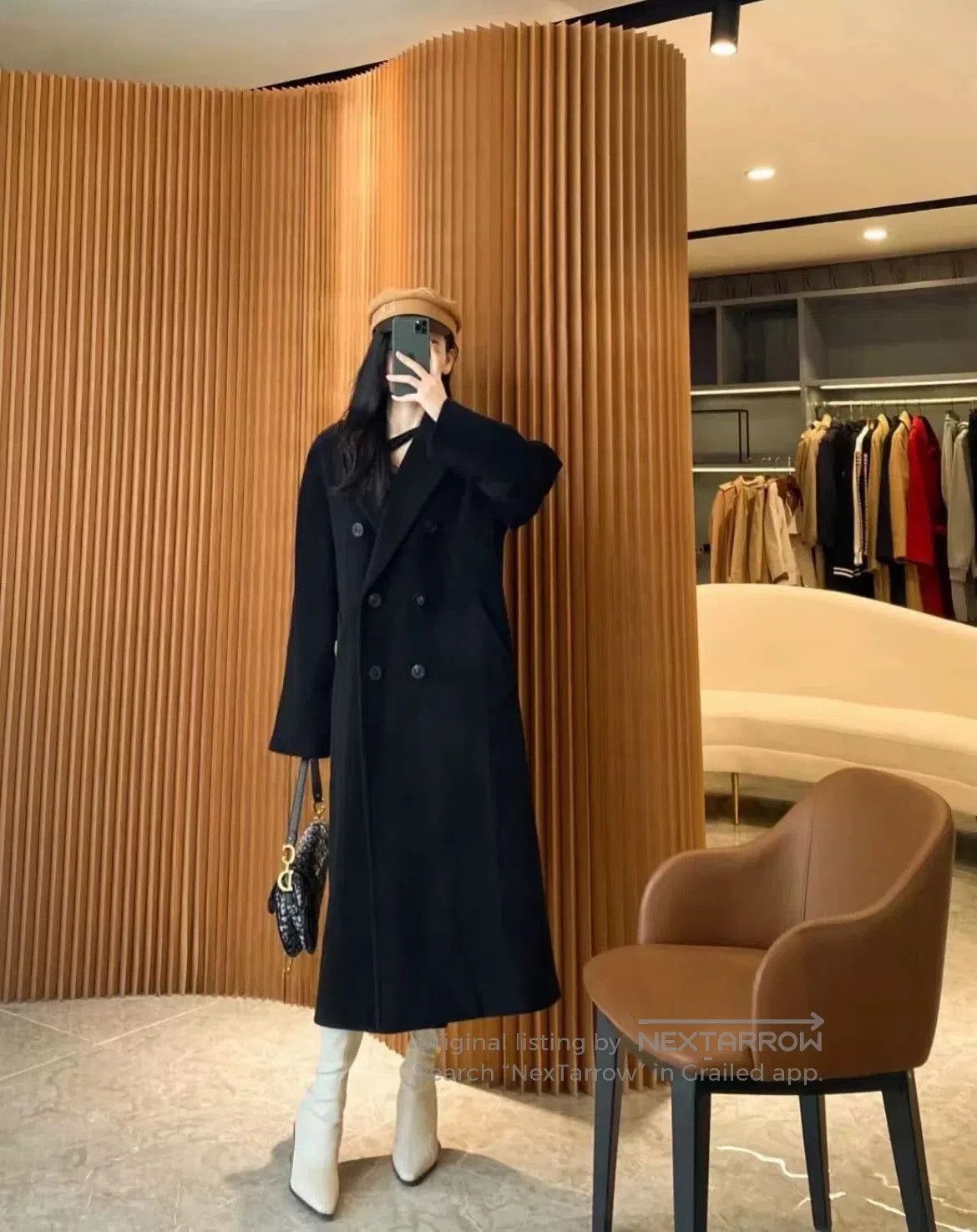 Other Maxmara 101801 Black Cashmere Coat. Size US XS / EU 42 / 0 - 8 Thumbnail