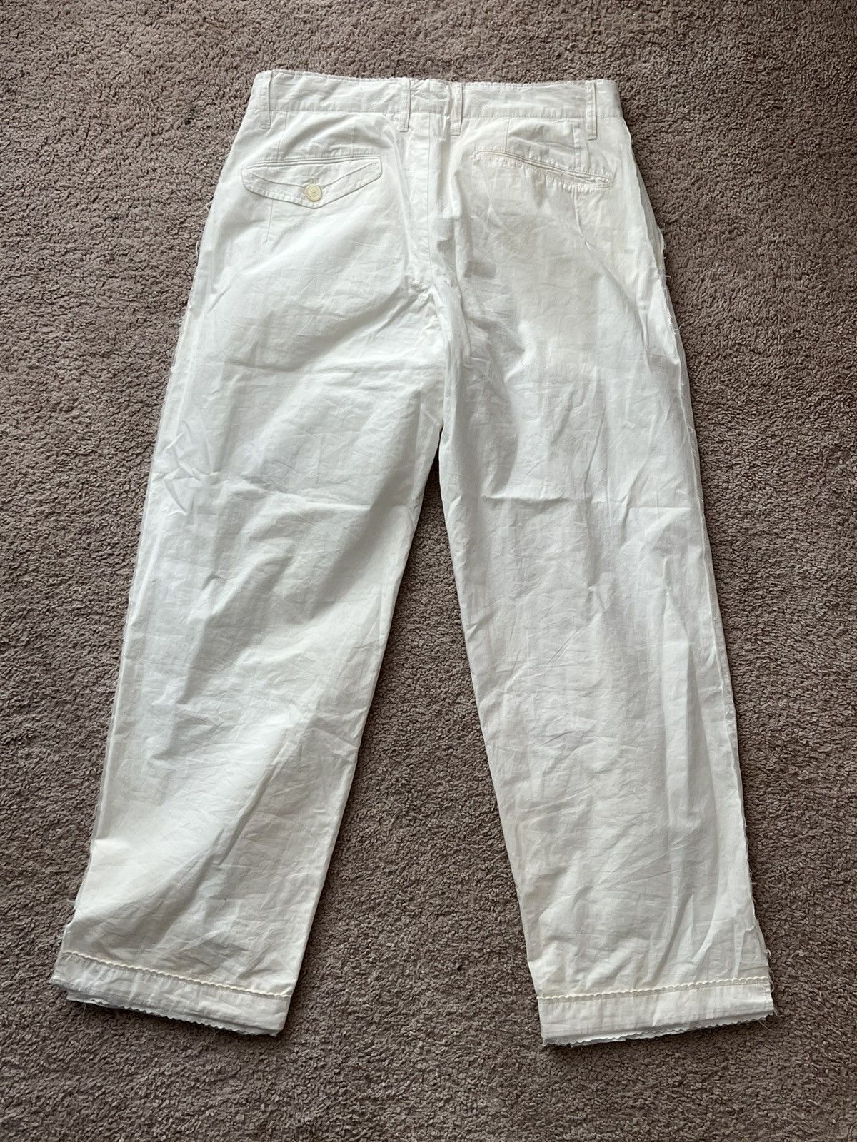 Takahiromiyashita The Soloist. TAKAHIROMIYASHITAthesoloist Cotton White Pants Size US 30 / EU 46 - 3 Thumbnail