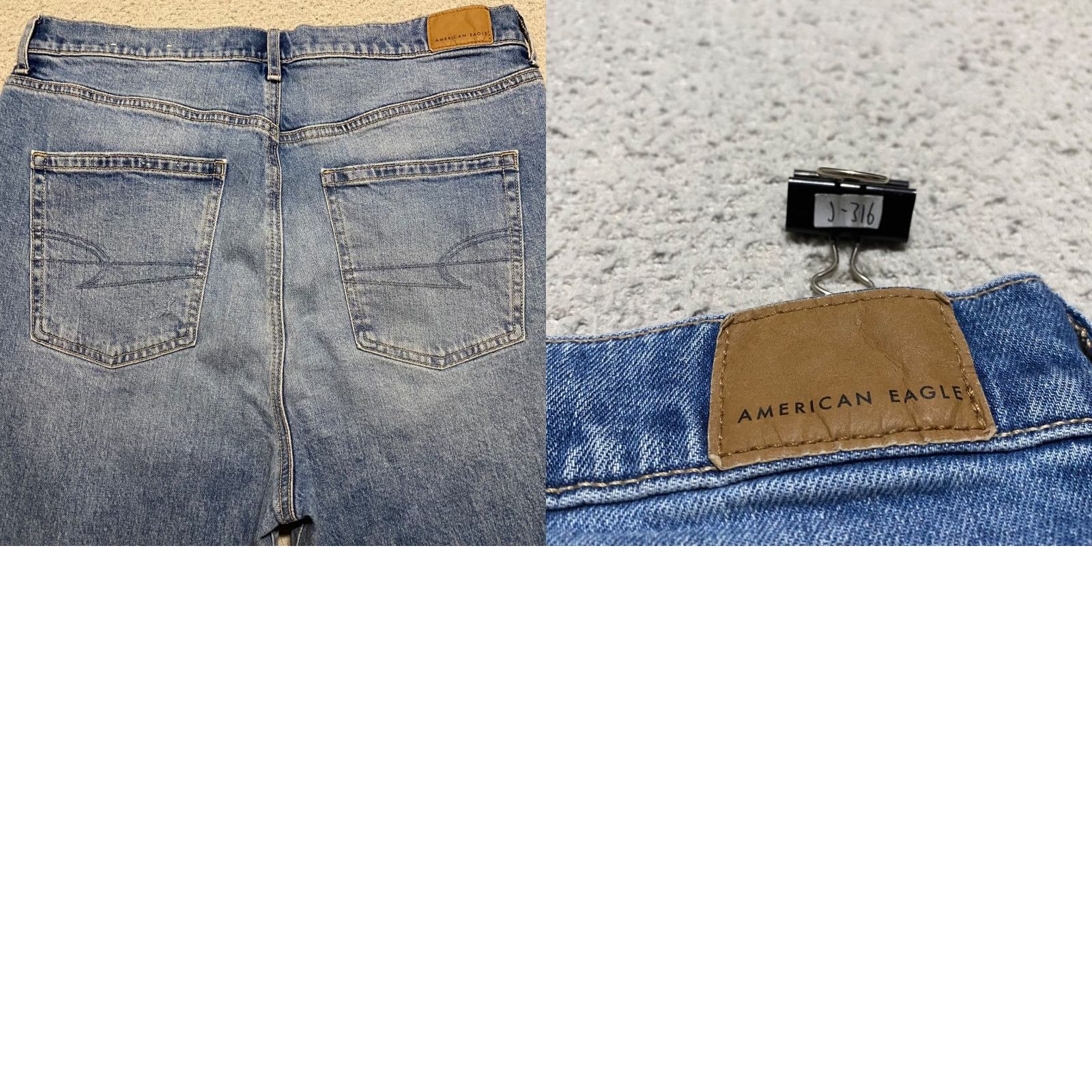 American Eagle Outfitters VINTAGE American Eagle Outfitters Jeans 14 Blue Distressed 90s Boyfriend High Rise 5-Pocket Womens Size 36" / US 14 / IT 50 - 9 Thumbnail