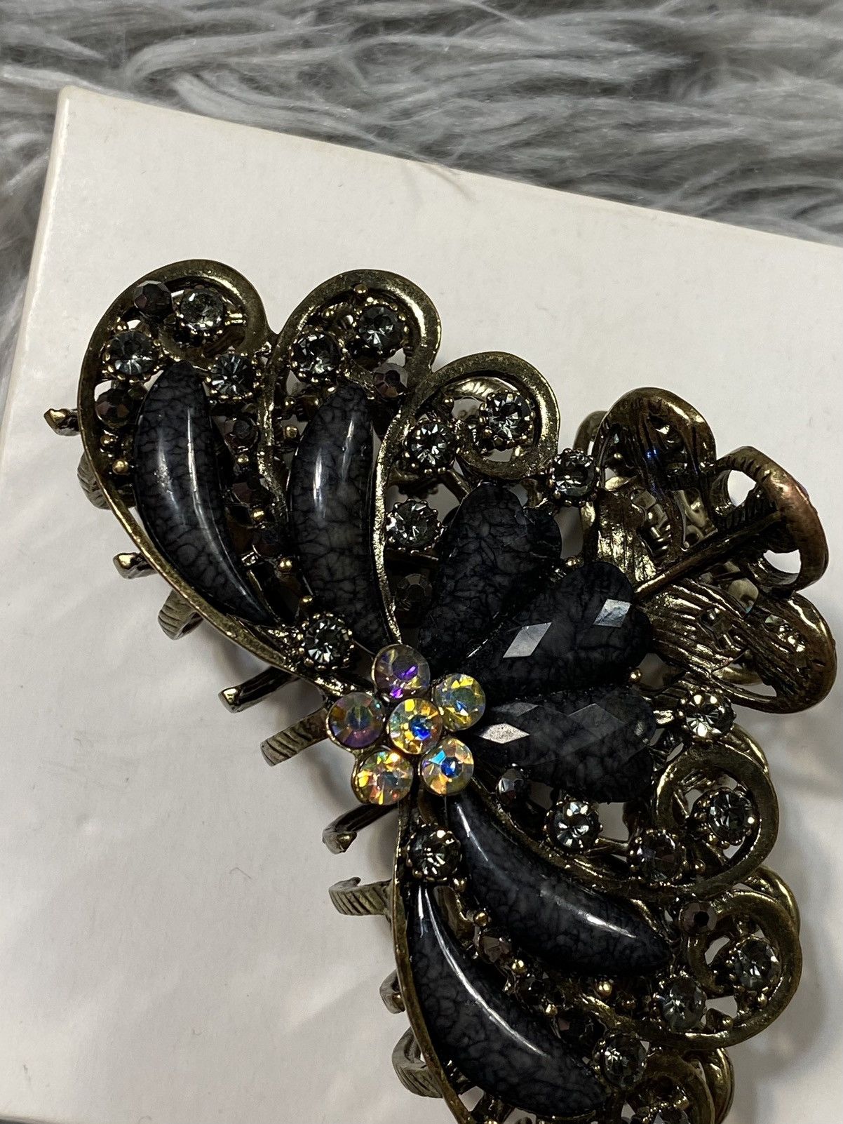 Vintage Vintage Ornate Hair Clip with Crystals | Japanese Brand Size ONE SIZE - 4 Thumbnail