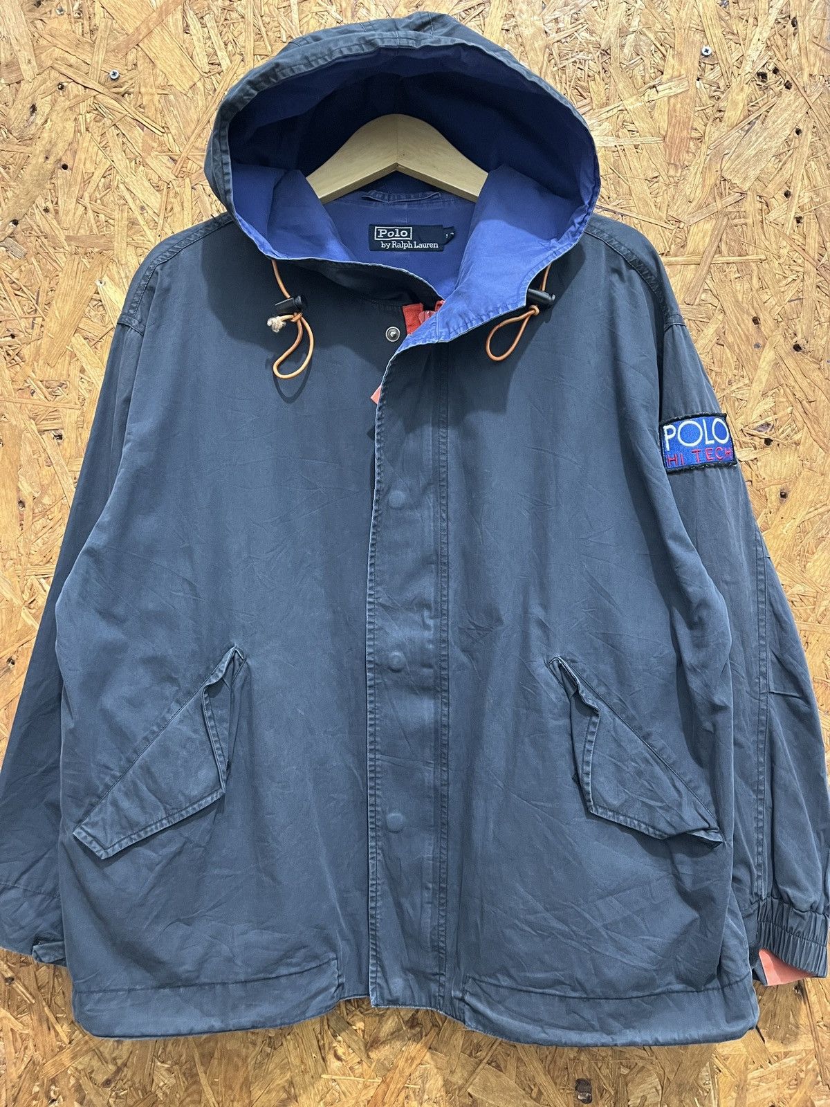 image of Lo Life x Polo Ralph Lauren vintage Polo High Tech Jacket in Dark Blue, Men's (Size Large)