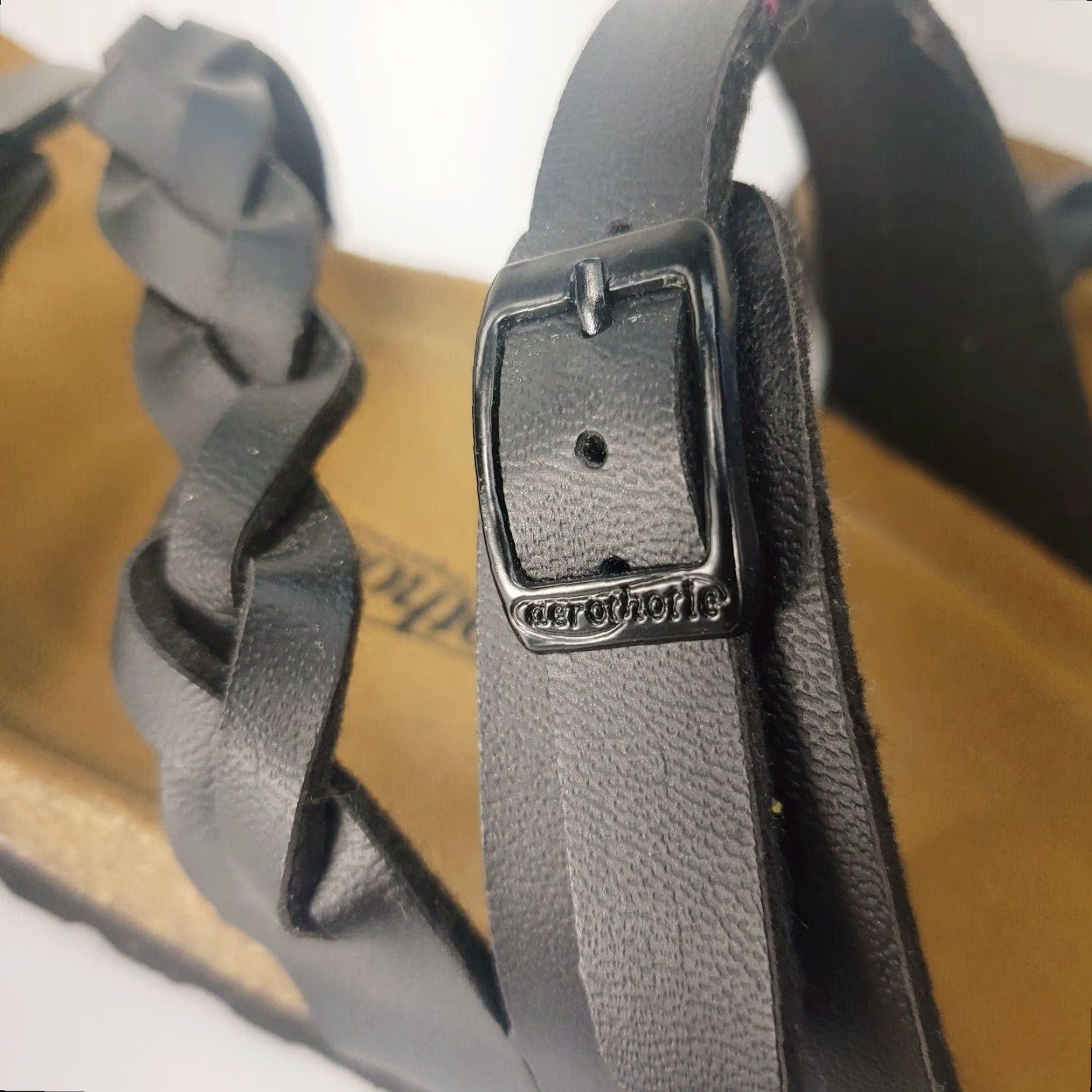Vintage AeroThotic Braided Women's Arch Support Comfy Orthotic Slide Black Sandals 7-7.5 Slide Shoes Womens Comfort Shoes Size US 5.5 / IT 35.5 - 6 Thumbnail