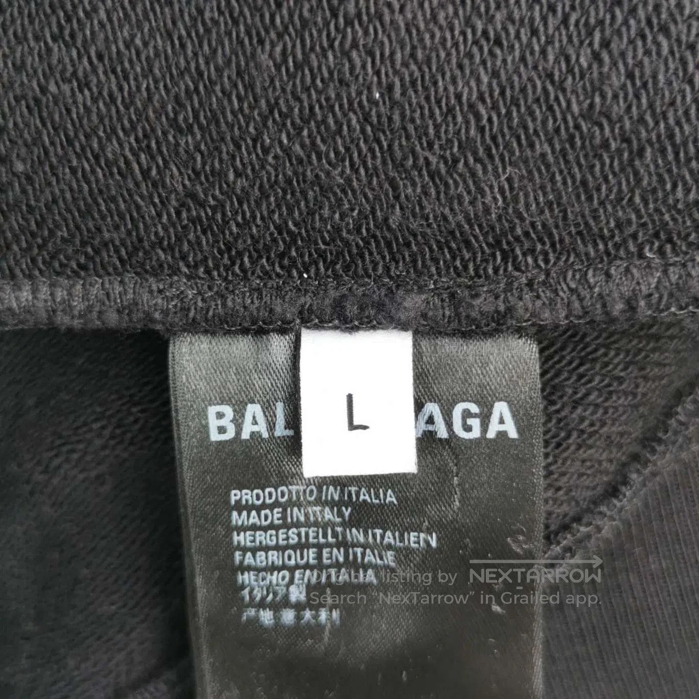 Balenciaga Balenciaga Black 'CREW' Logo Hoodie. Size US M / EU 48-50 / 2 - 6 Thumbnail