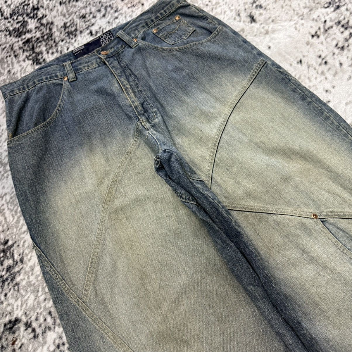 JNCO Y2K Vintage Den Em Jenz Crazy Paneled Baggy Jeans Size US 36 / EU 52 - 5 Thumbnail