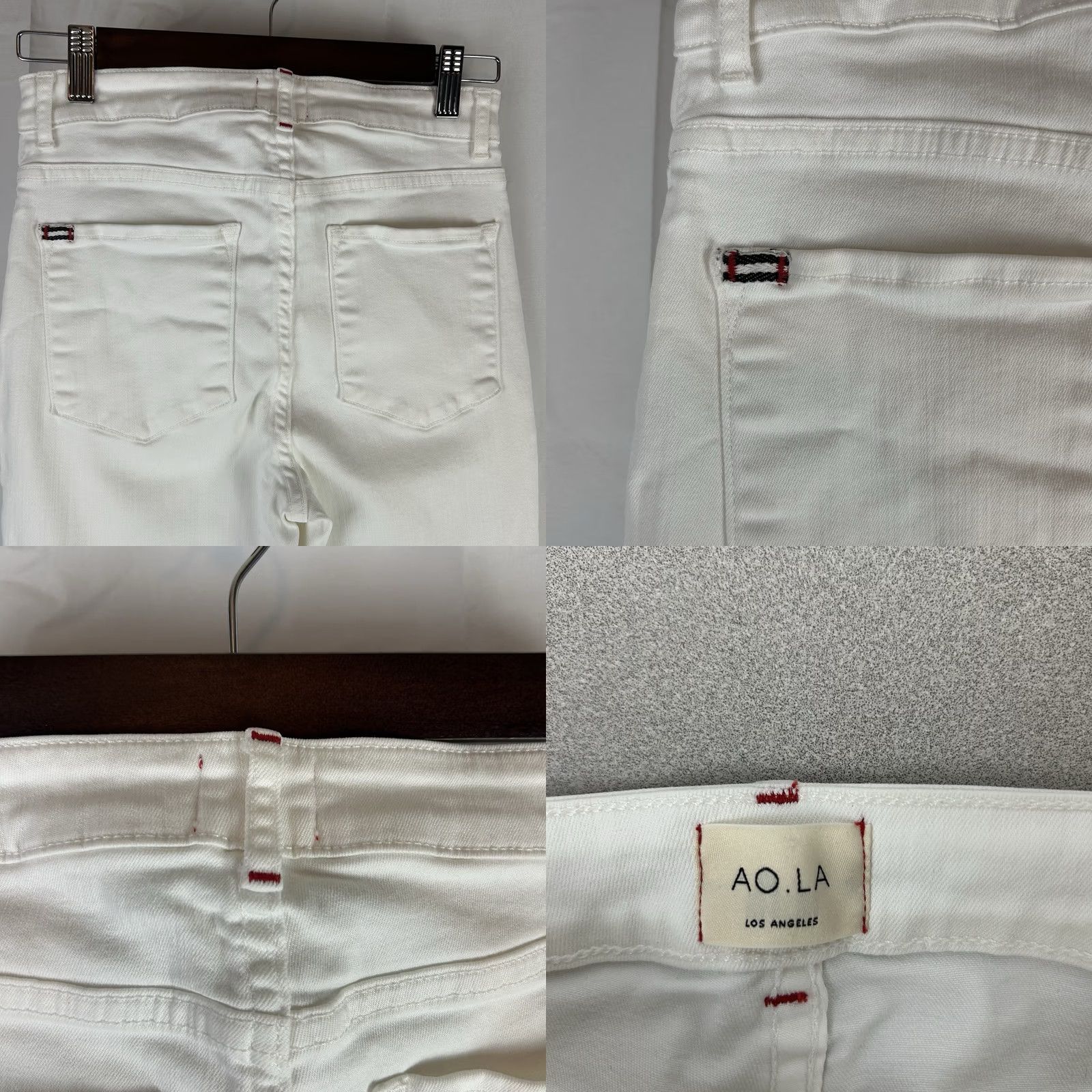 Alice + Olivia Alice + Olivia AO.LA Jeans Women's 27 White Denim Zoe Ruffled Hem Retro Y2K Jeans Size 27" / US 4 / IT 40 - 8 Thumbnail