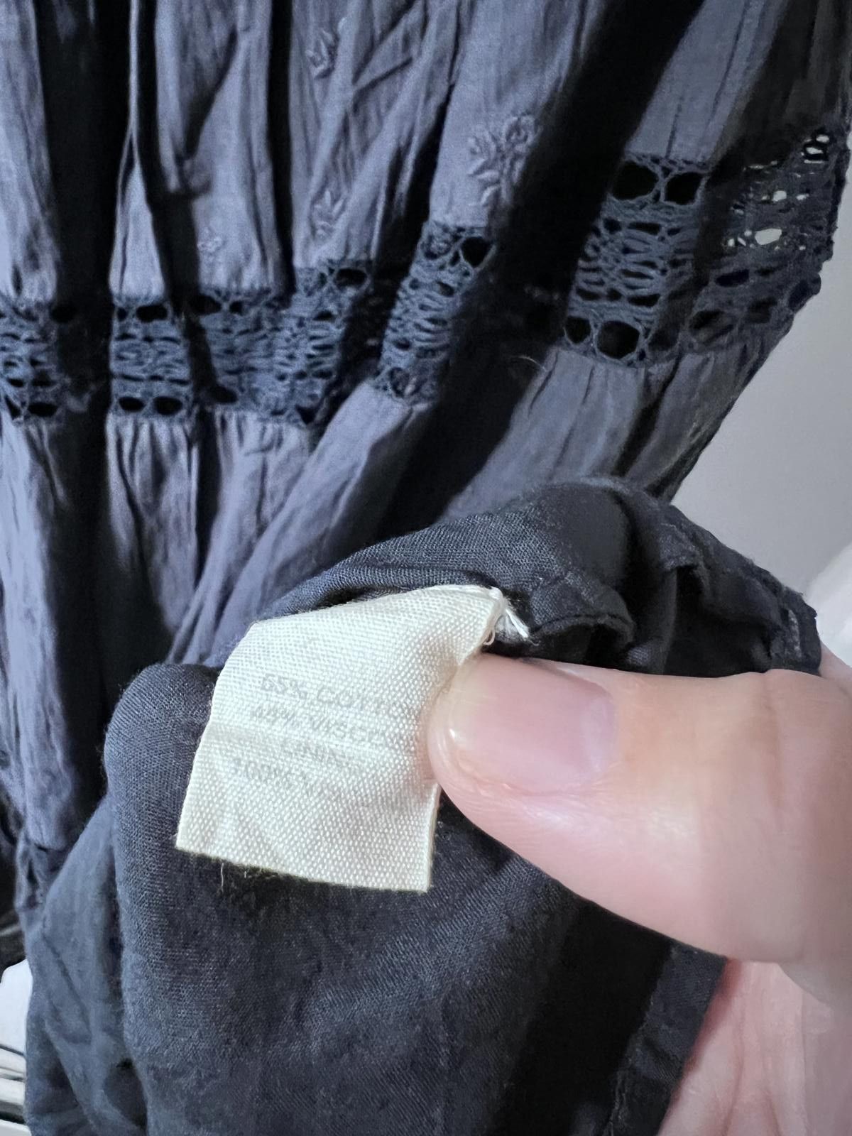 Other Forever That Girl Navy Smocked Tiered Midi Dress – UK 12 Size M / US 6-8 / IT 42-44 - 4 Thumbnail
