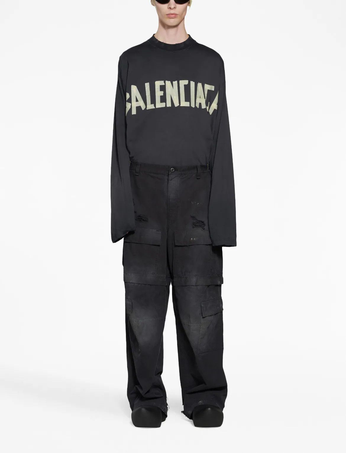 Balenciaga o1in1g0326 Large Cargo Pants in Black Size US 30 / EU 46 - 4 Thumbnail