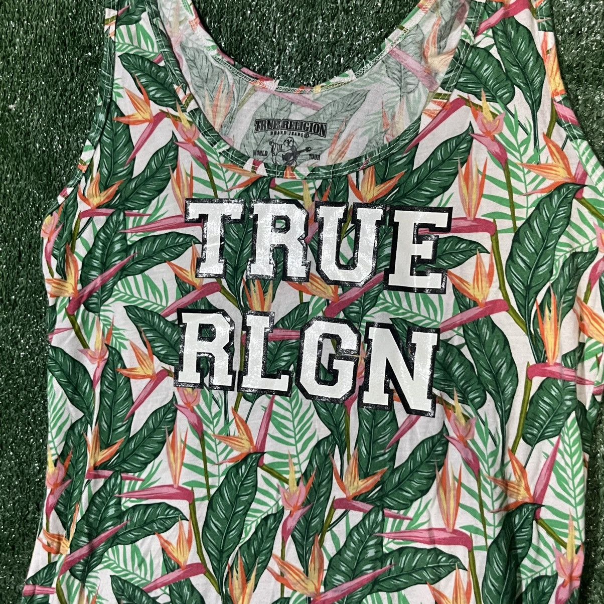 True Religion True Religion Tank Top - Floral / Hawaiian/Leaf & Tree Print Size XL / US 12-14 / IT 48-50 - 2 Thumbnail