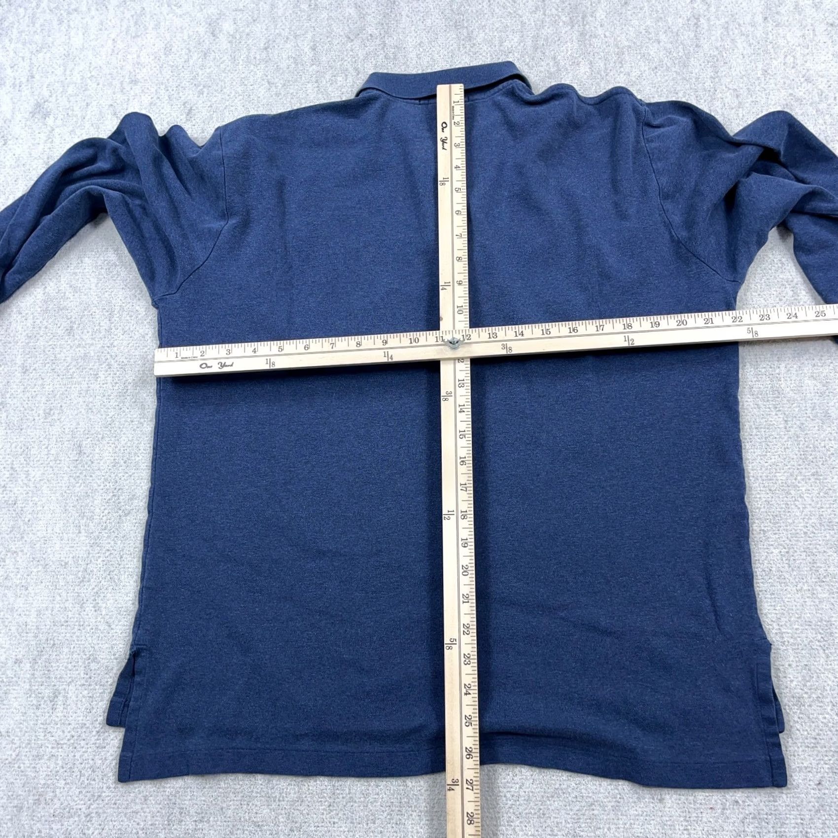 Polo Ralph Lauren Ralph Lauren Polo Shirt Men Large Blue Long Sleeve Solid Blue Polo Shirt Rugby Pony B9 Size US L / EU 52-54 / 3 - 7 Thumbnail