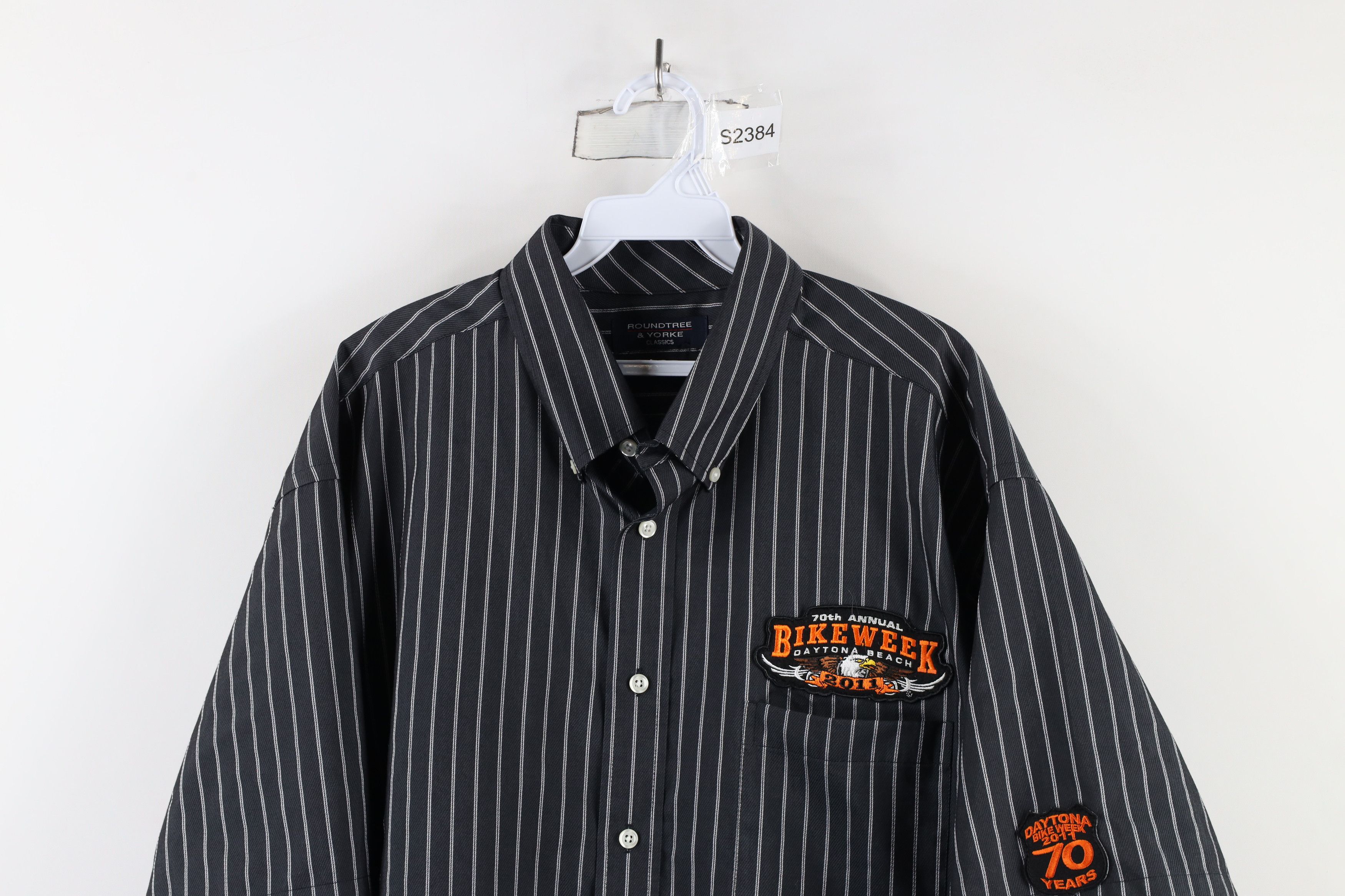 Vintage Vintage Y2K 2011 Daytona Bike Week Striped Button Down Shirt Size US XL / EU 56 / 4 - 2 Thumbnail