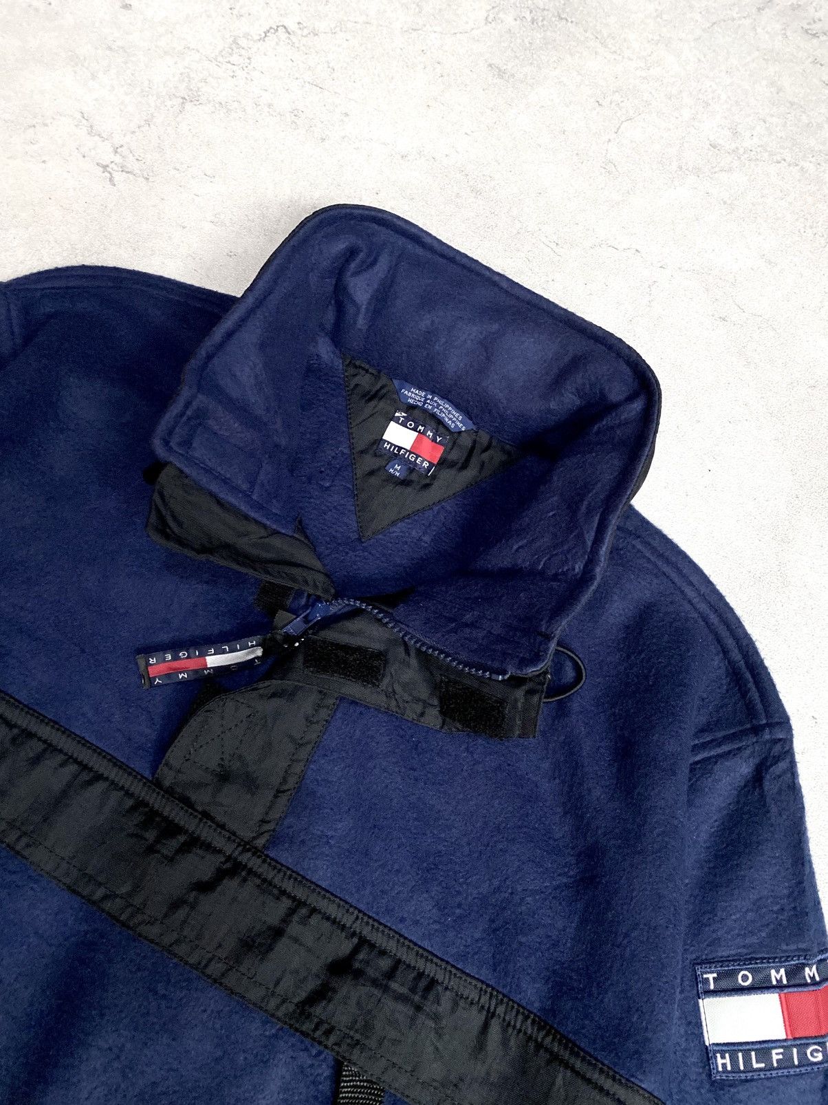 Tommy Hilfiger Vintage 90s Tommy Hilfiger Fleece Anorak Hoodie Jacket Size US M / EU 48-50 / 2 - 7 Thumbnail