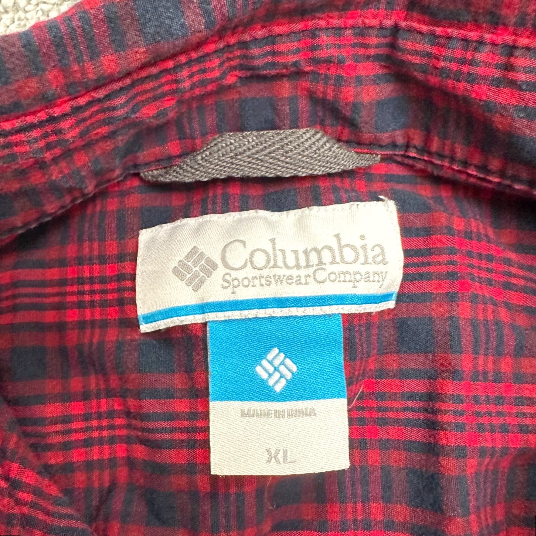 Vintage Columbia Shirt Mens XL Red Plaid Long Sleeve Button Down Casual Outdoor Cotton Spandex Regular Size US XL / EU 56 / 4 - 5 Thumbnail