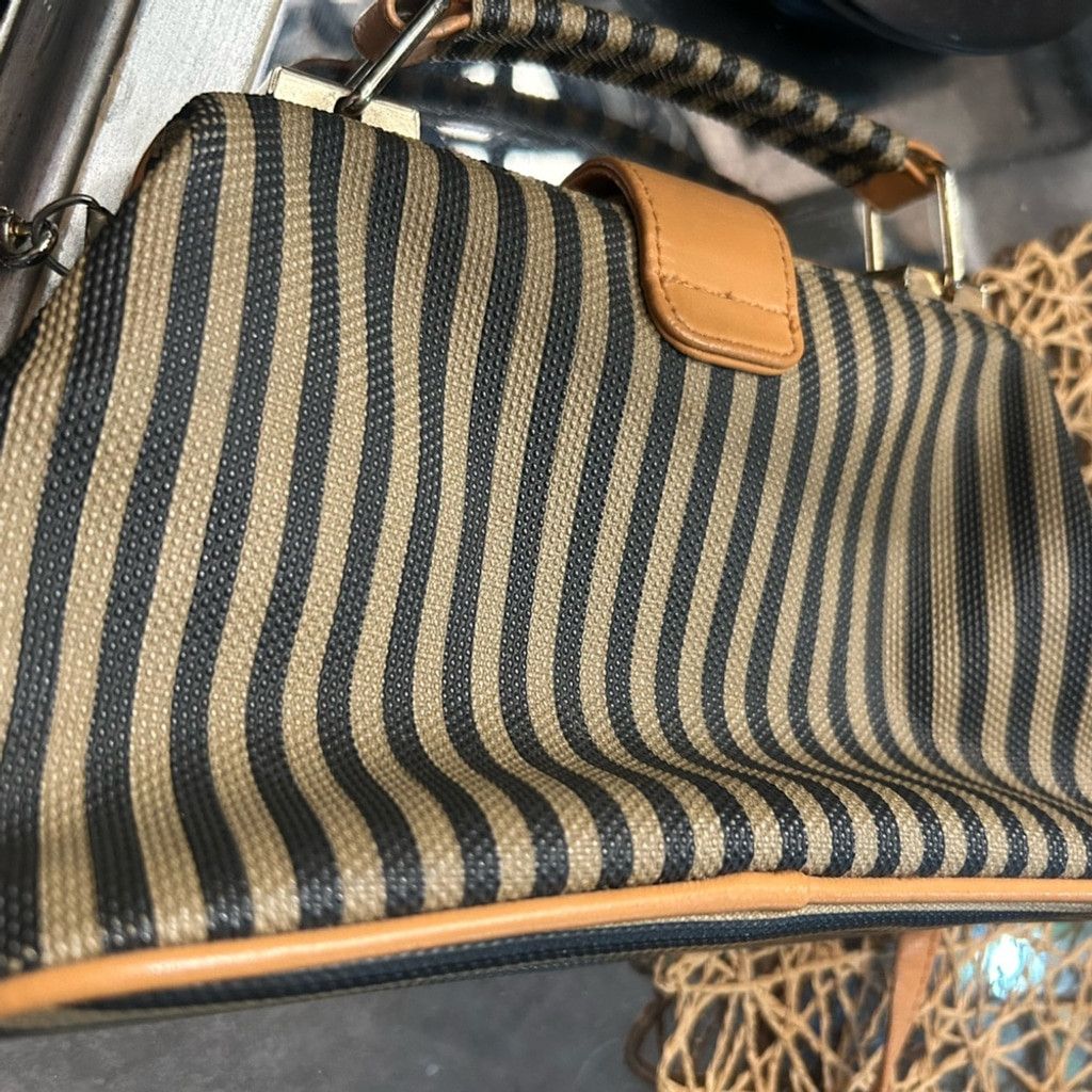 Other Renaissance striped purse w leather accents double closure Size ONE SIZE - 5 Thumbnail