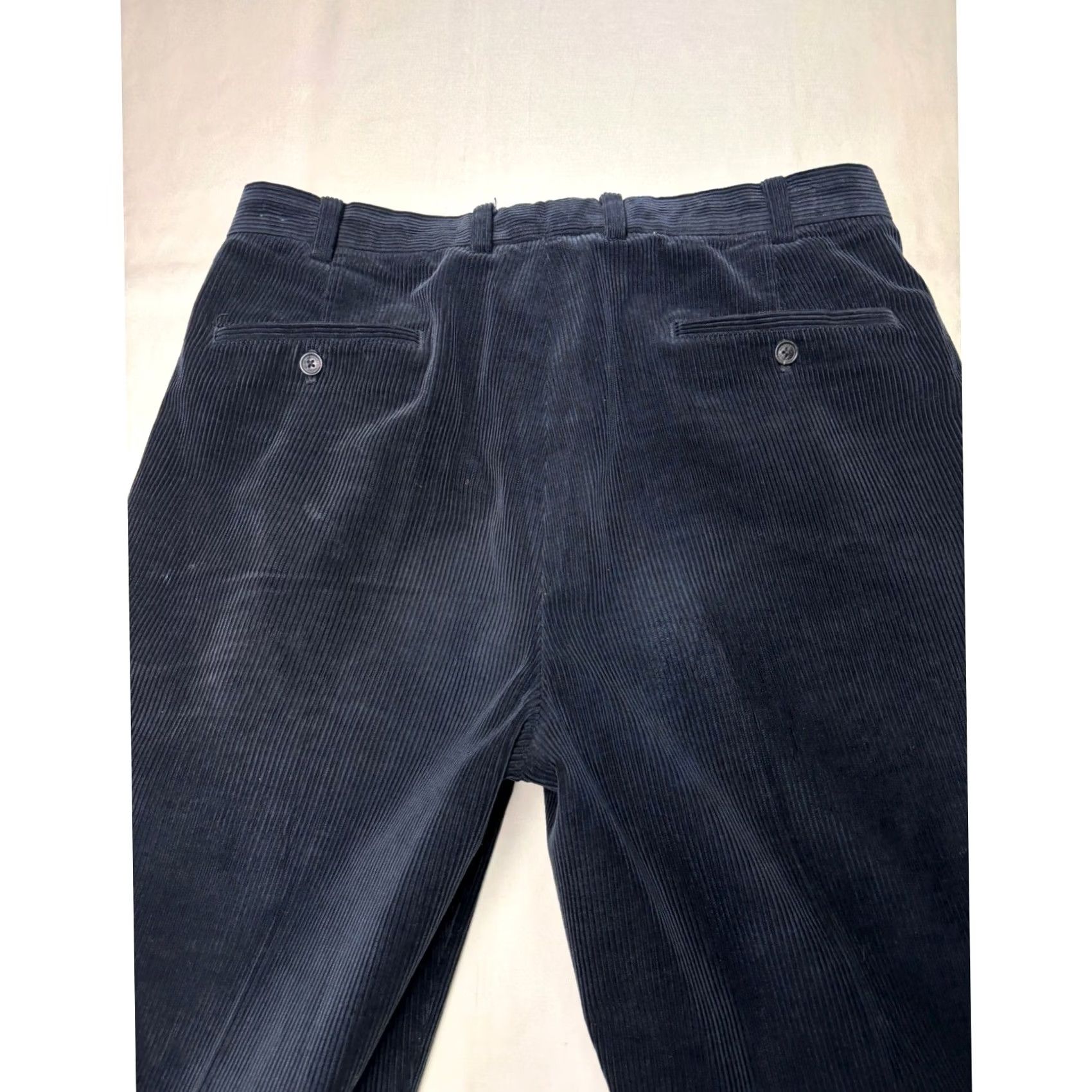 Brooks Brothers Brooks Brothers Elliot Corduroy Pants Mens 36x32 Navy Blue Pleated Cuffed Cotton Dress Pants Slashed Pocket Button Zipper Relaxed Straight Sailor? Size US 36 / EU 52 - 7 Thumbnail