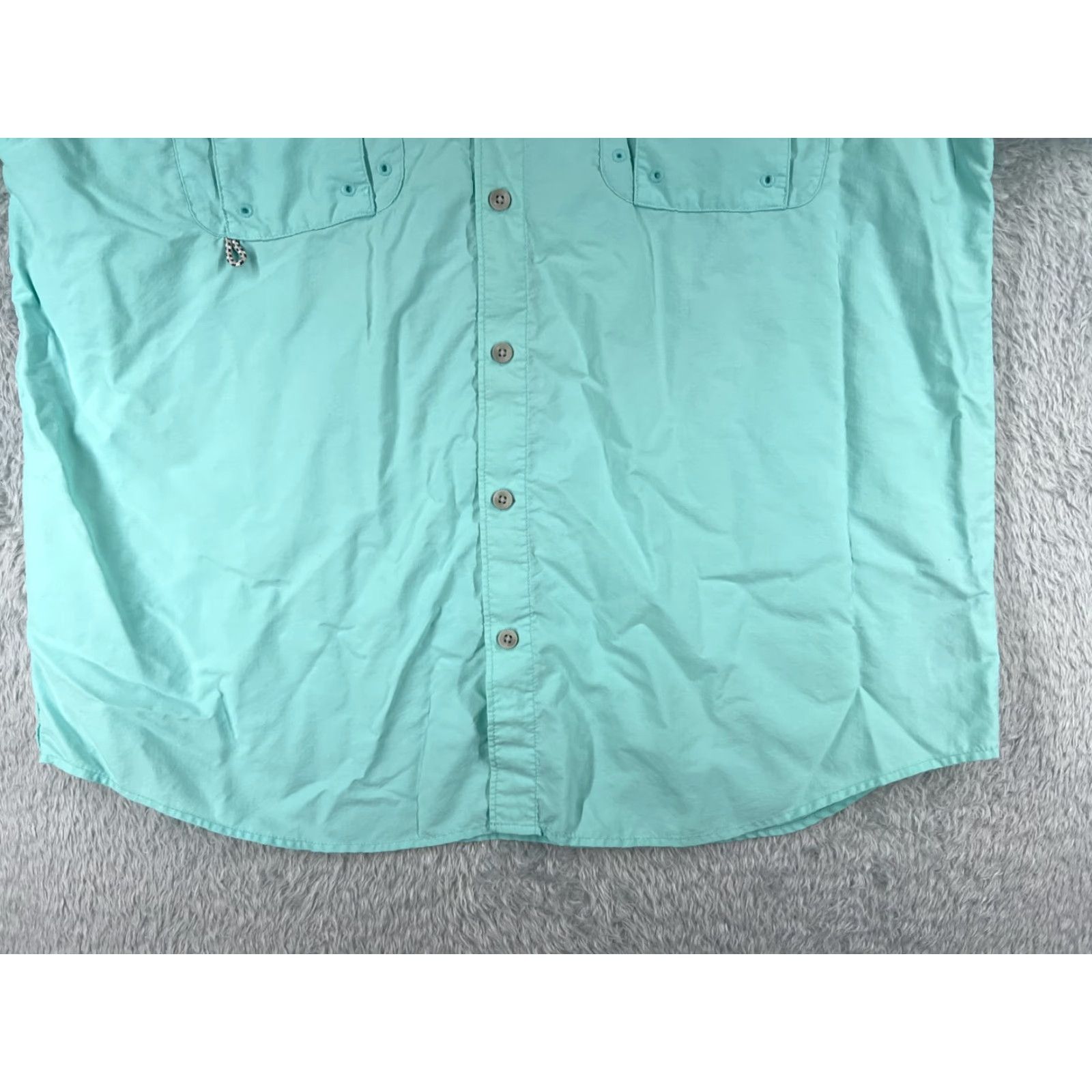 Altea Columbia Shirt Men’s Large Teal PFG Fishing Angler Nylon UPF Vented Button-Up Size US L / EU 52-54 / 3 - 5 Thumbnail