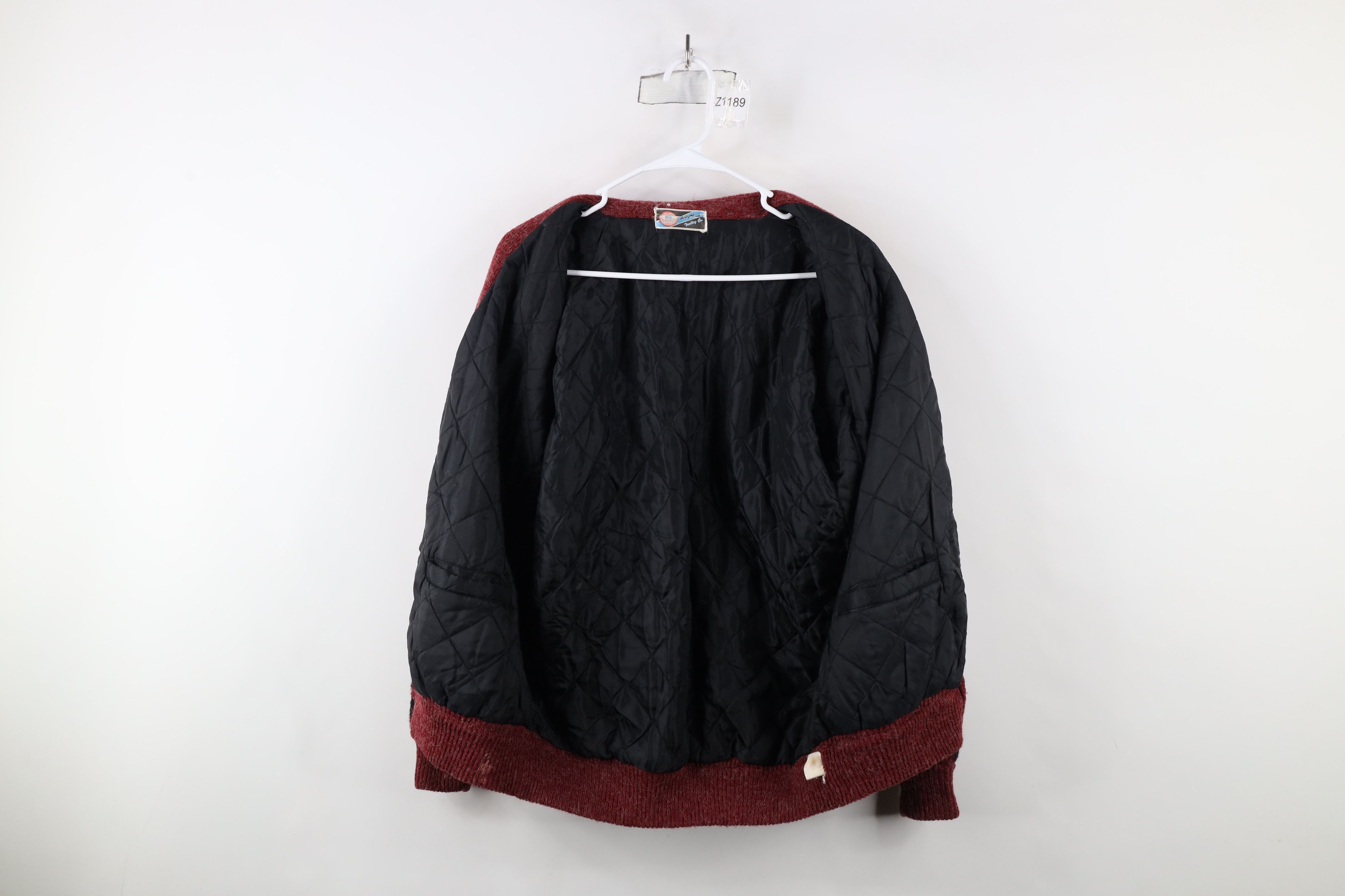 Vintage Vintage 90s Streetwear Wool Knit Flower Shawl Sweater Jacket Size L / US 10 / IT 46 - 11 Thumbnail
