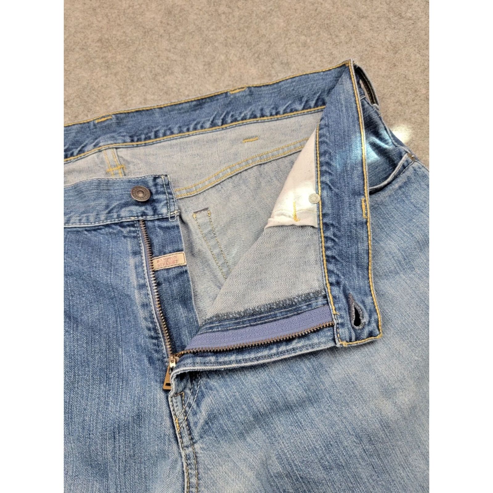 Polo Ralph Lauren Polo Ralph Lauren Jeans Mens 38x30 Hampton Straight Blue Denim, 5-Pocket, Logo Embroidered, Regular Fit, Solid Pattern, Zip Fly, Cotton - Mens Jeans Size US M / EU 48-50 / 2 - 6 Thumbnail
