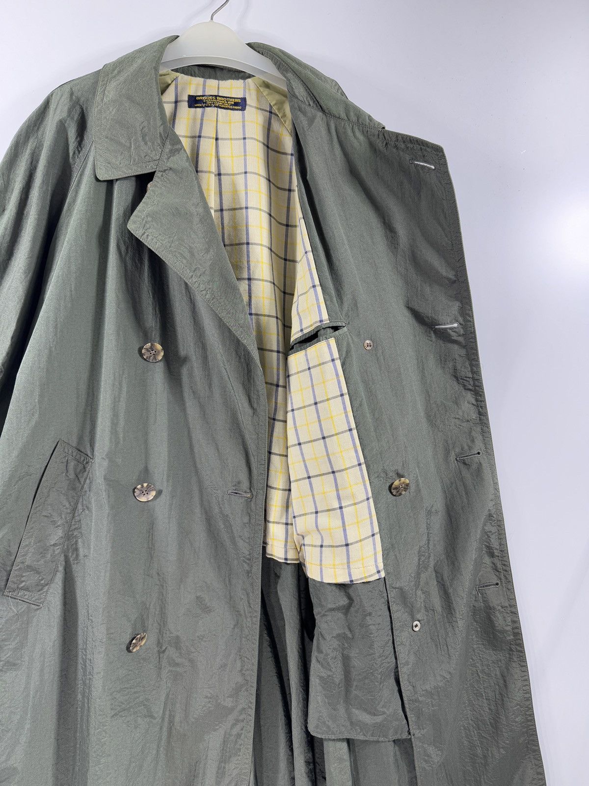 Brooks Brothers 🔥 90's Brooks Brothers Thom Browne Nylon trench Coat Size US L / EU 52-54 / 3 - 5 Thumbnail