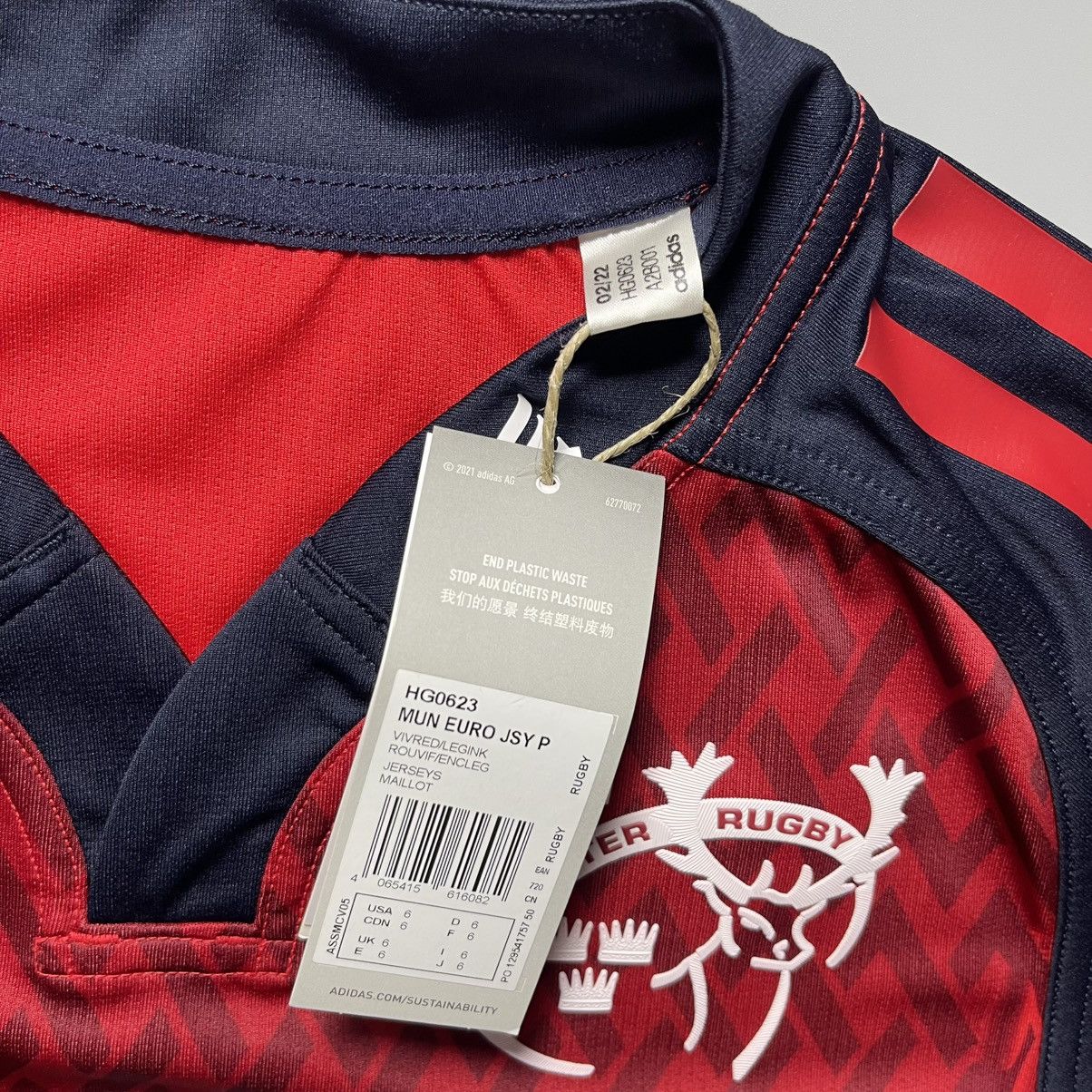Adidas × Vintage NWT MUNSTER RUGBY ADIDAS 2022/2023 PLAYER ISSUE JERSEY Size US M / EU 48-50 / 2 - 7 Thumbnail