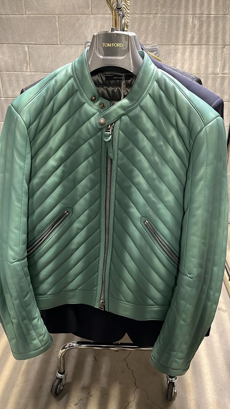 Tom Ford o1loc1c0525 TFL814 Leather Jacket in Green Size US M / EU 48-50 / 2 - 1 Preview