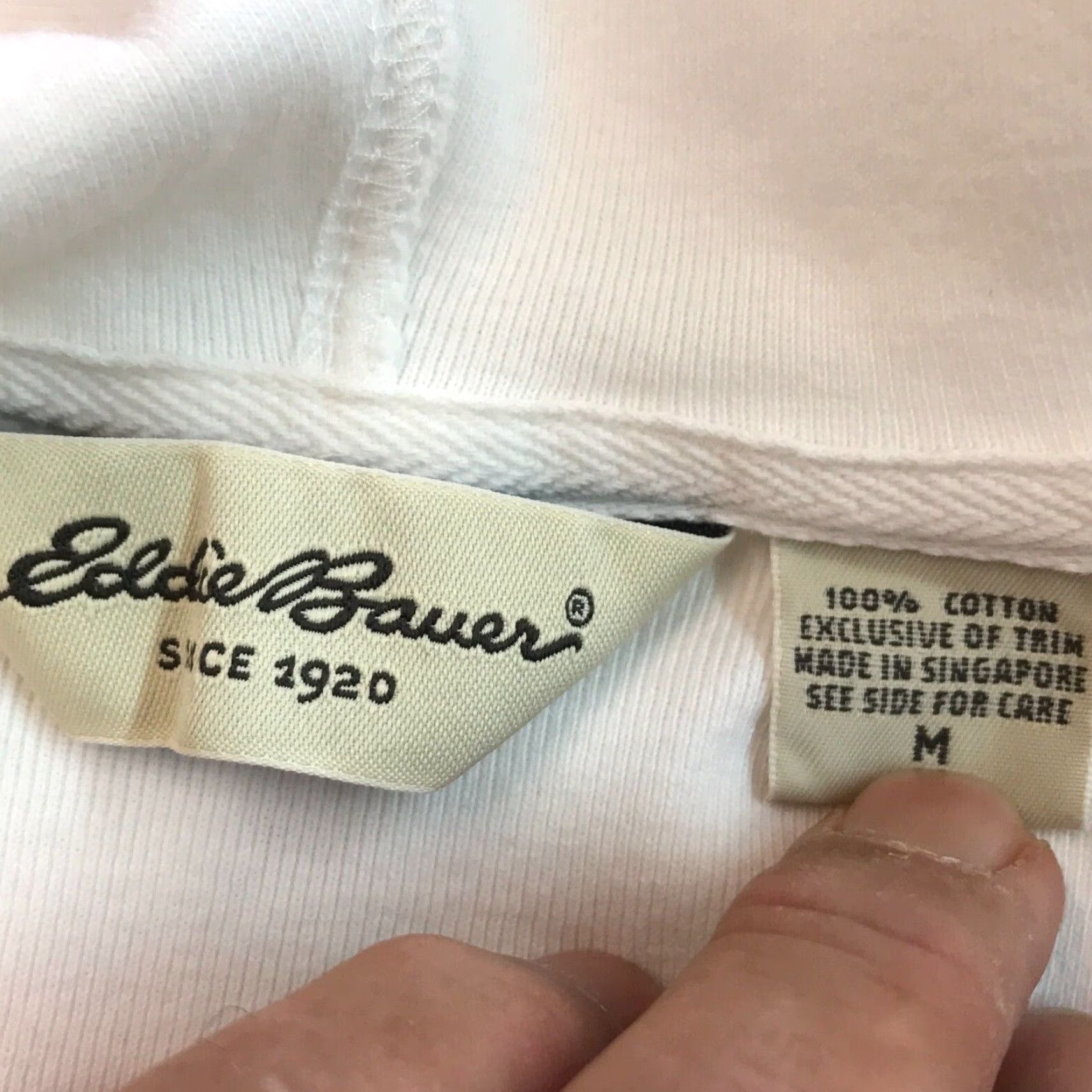 Eddie Bauer Eddie Bauer Women's Hooded Jacket Medium White Long Sleeve Zip Casual Classic Size M / US 6-8 / IT 42-44 - 5 Thumbnail