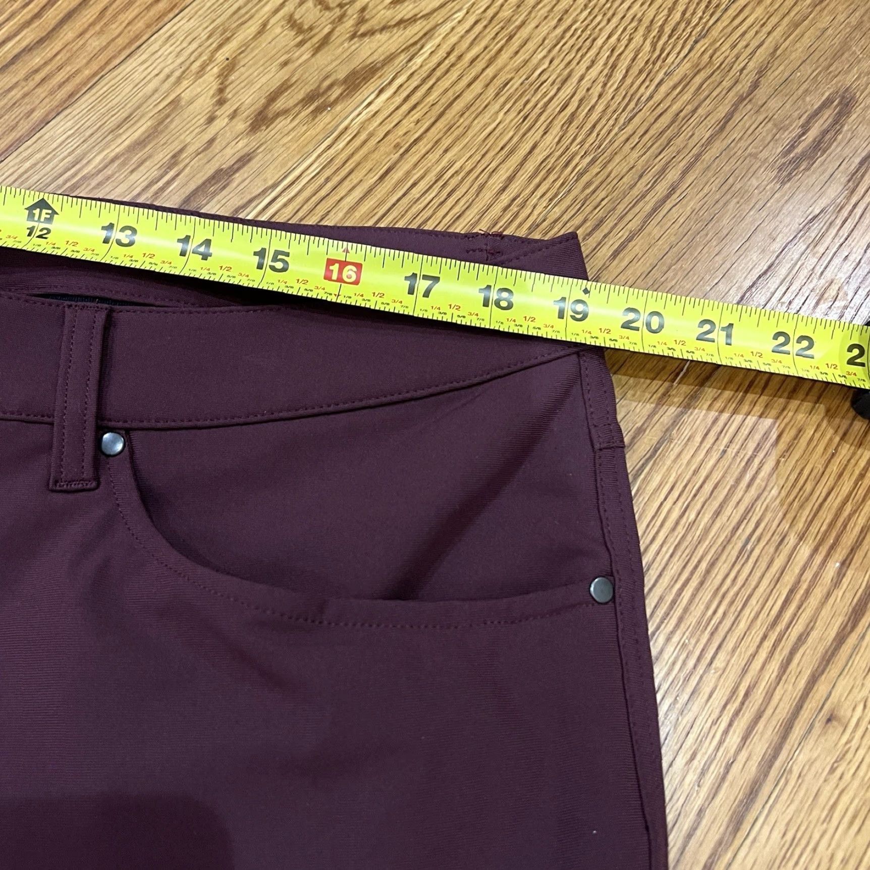 Lululemon Lululemon Commission ABC Pant Pants Mens 38x31 Burgundy Chino Classic Fit Size US 38 / EU 54 - 7 Thumbnail