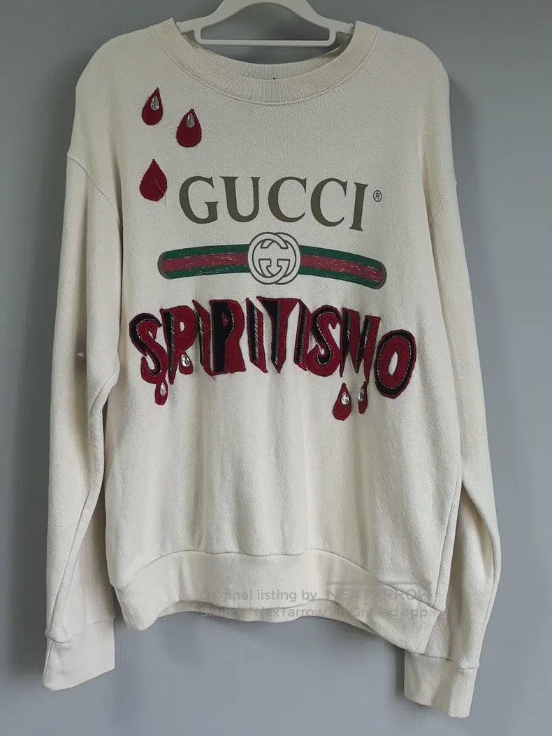 Gucci Gucci Printed teardrops with diamond round-neck sweatshirt Size US XS / EU 42 / 0 - 1 Thumbnail