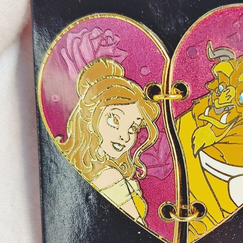 Disney Disney Beauty & The Beast Two Piece Heart Pin 2016 NIP Size ONE SIZE - 3 Thumbnail
