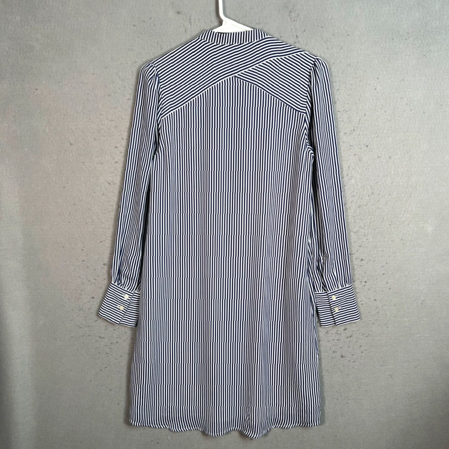 Loft VINTAGE Loft Striped Blue & White Long Sleeve Shift Dress Womens XS Size Size XS / US 0-2 / IT 36-38 - 2 Thumbnail
