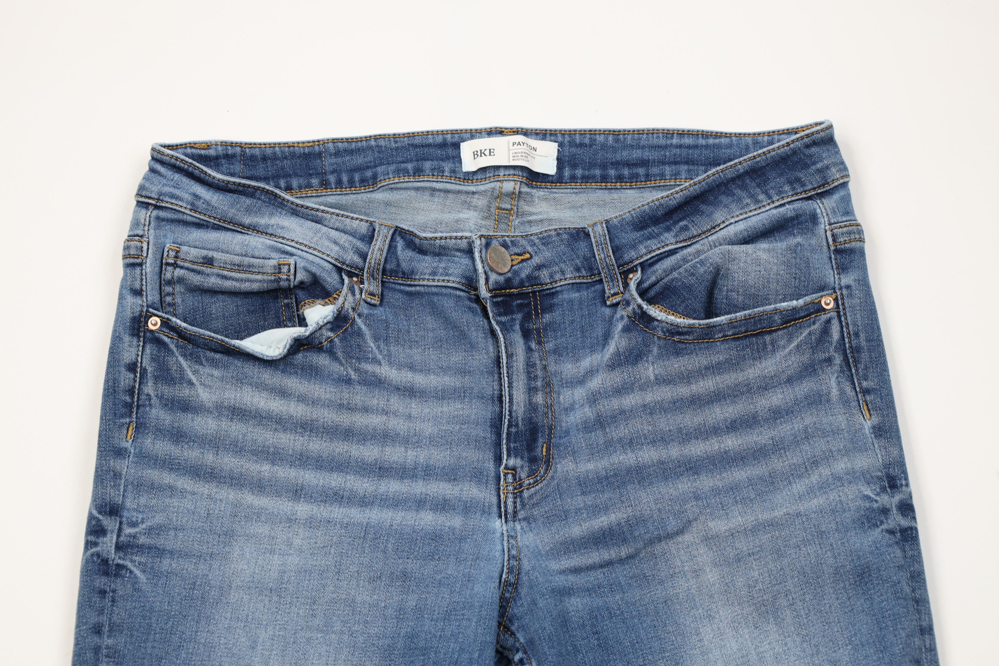 Vintage Buckle BKE Thick Stitch Payton Bootcut Jeans Stretch Size 32" / US 10 / IT 46 - 2 Thumbnail