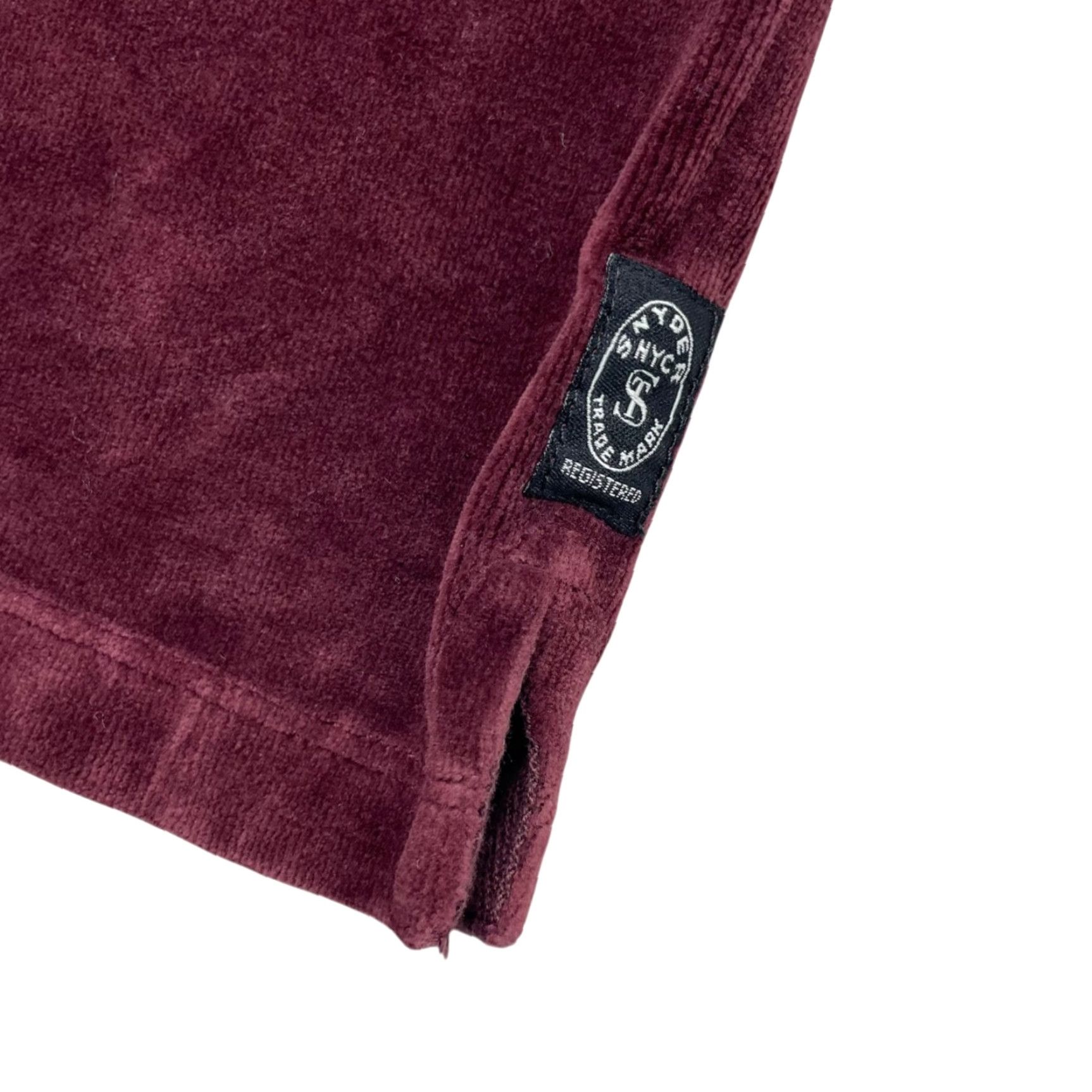 Todd Snyder Todd Snyder Men's Velvet/Velour Hoodie Burgundy/White Crewneck Medium Regular Size US M / EU 48-50 / 2 - 3 Thumbnail