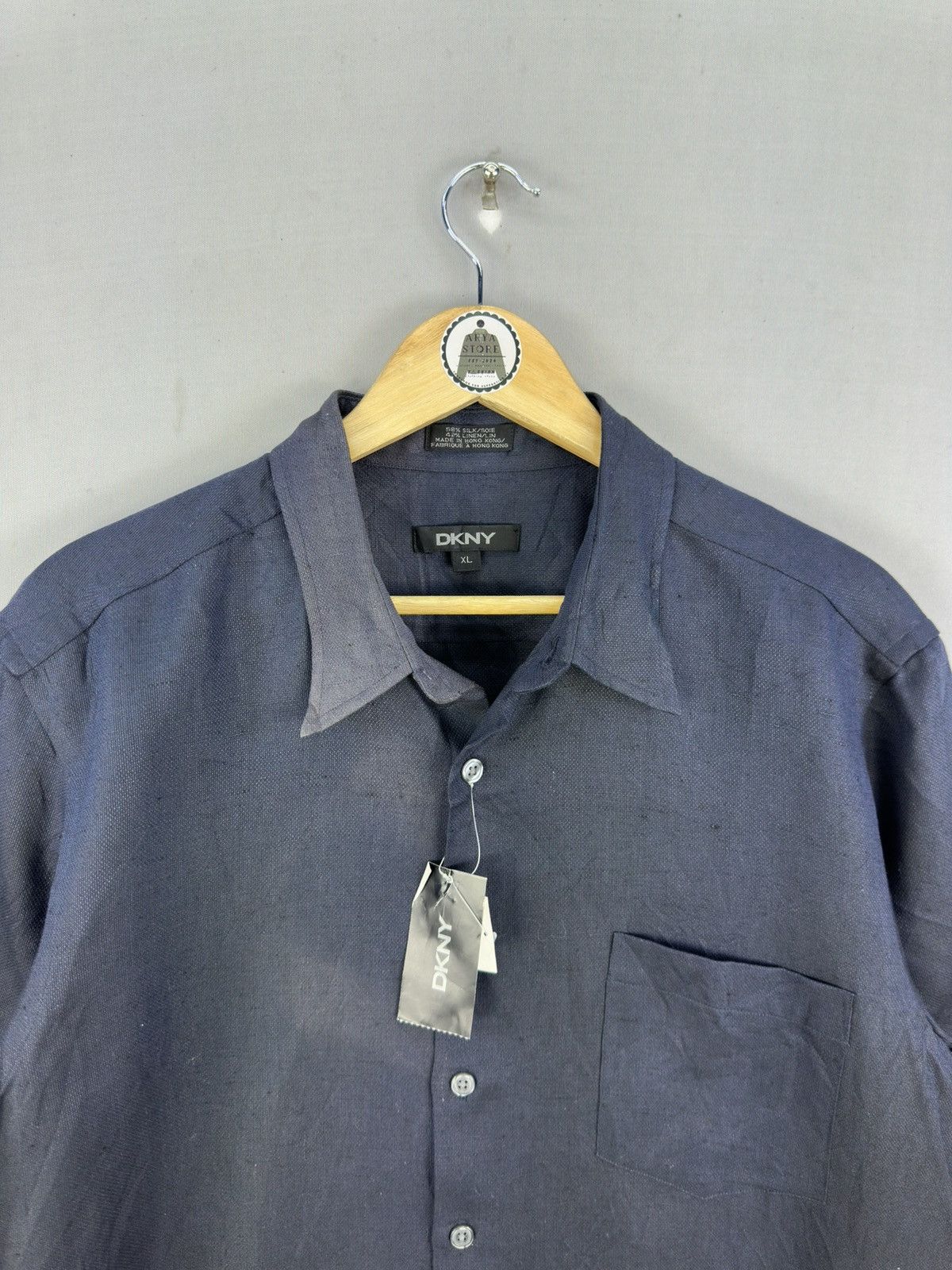 DKNY Deadstock DKNY Sunfaded Flannel Shirt Short Sleeve Size US XL / EU 56 / 4 - 7 Thumbnail
