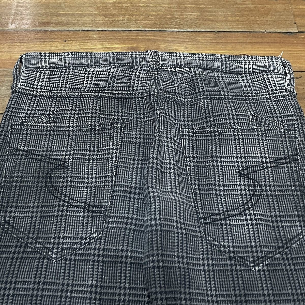 If Six Was Nine × Le Grande Bleu (L.G.B.) × semanticdesign Very Rare Vintage Brand Semantic Design Flared Pants 2000s Size US 33 - 4 Thumbnail