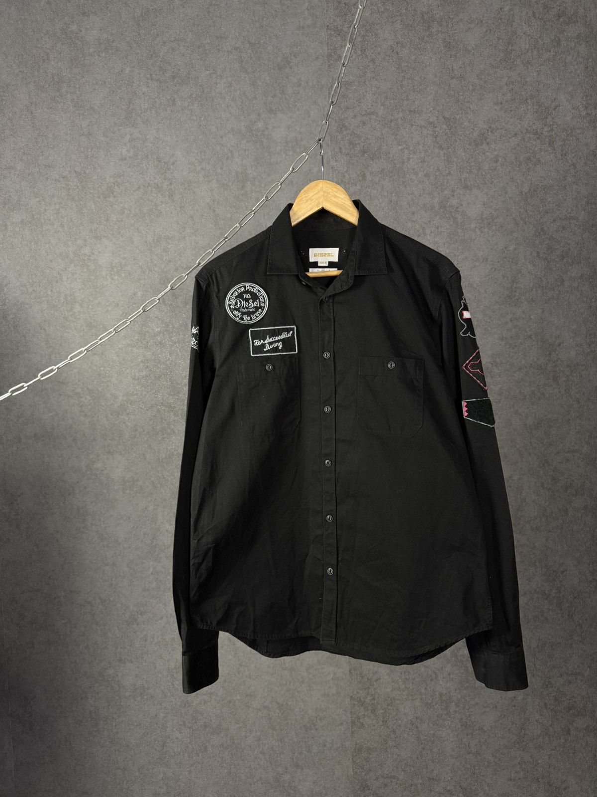 Diesel Diesel designer patch shirt Size US XL / EU 56 / 4 - 1 Thumbnail