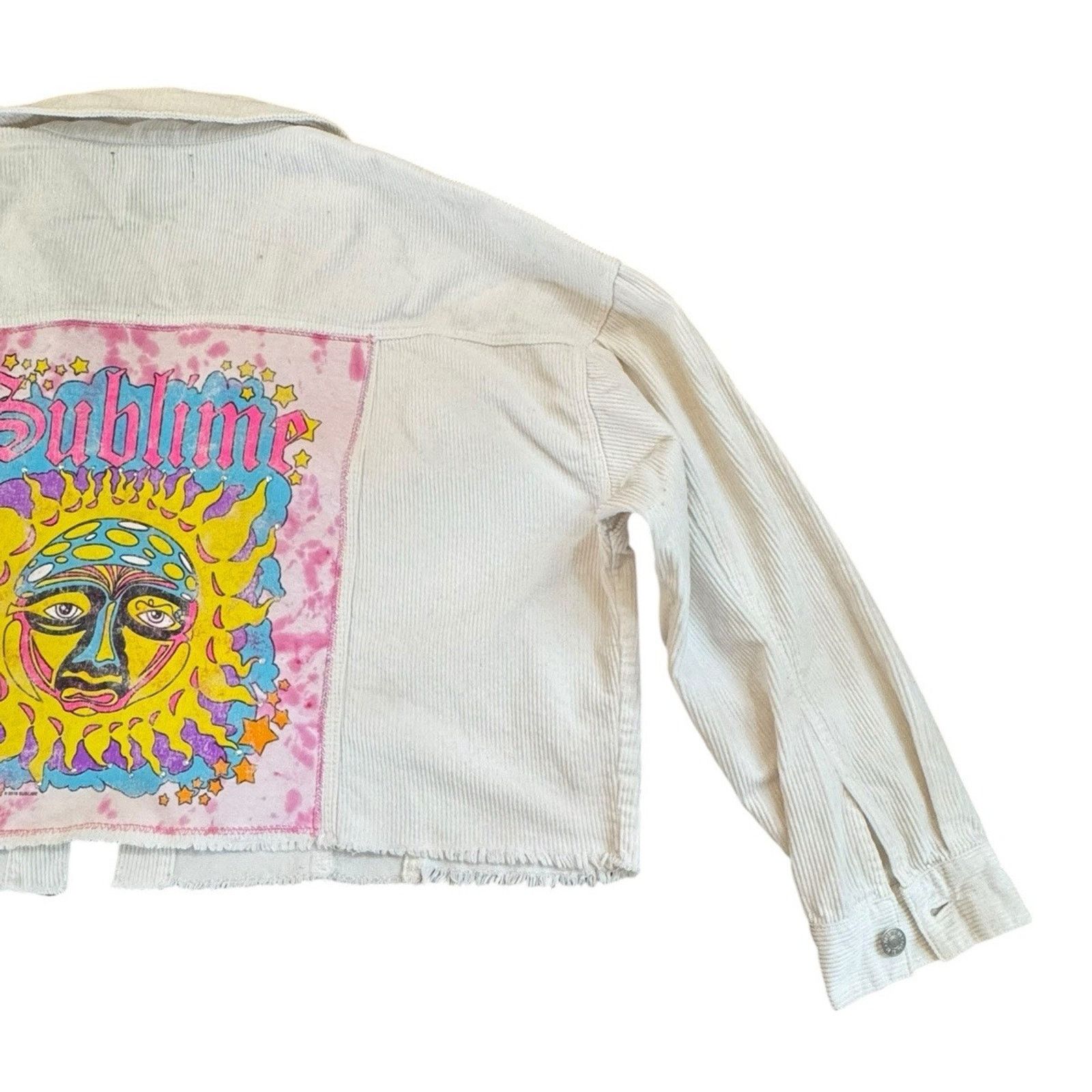 Forever 21 SUBLIME 90s Upcycled Retro Vtg Rhinestone Corduroy Jacket 3X Size 3XL / US 20-22 - 10 Thumbnail
