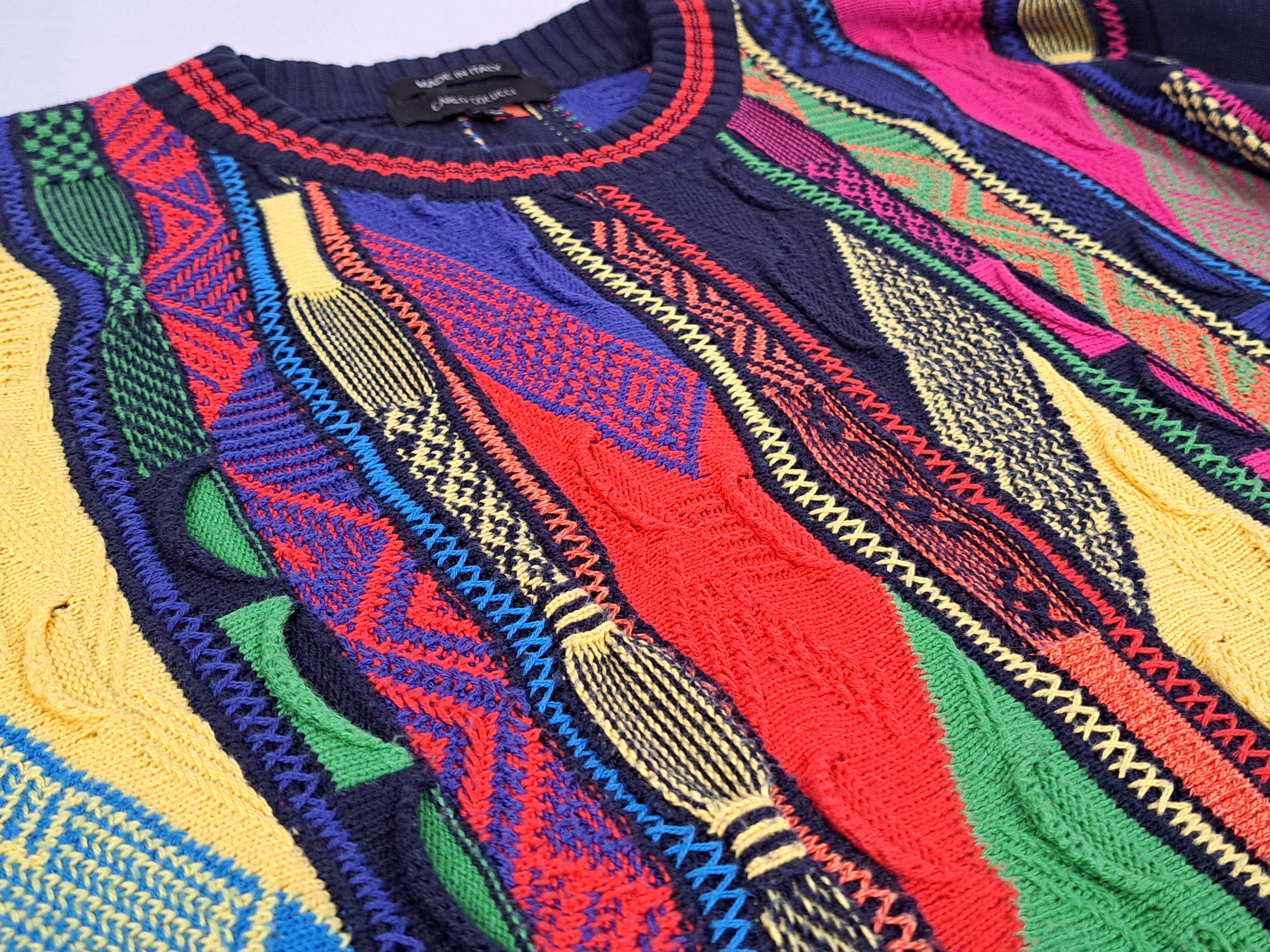 Carlo Colucci Carlo Colucci multicolor sweater Coogi style. Size XL Size US XL / EU 56 / 4 - 6 Thumbnail