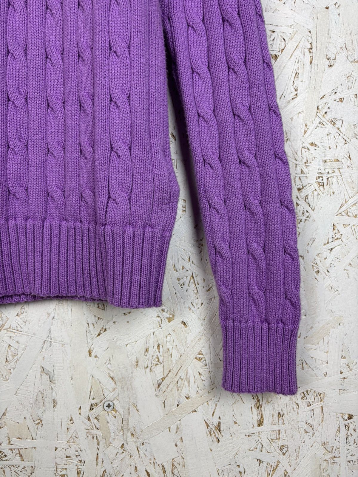 Polo Ralph Lauren Polo By Ralph Lauren Purple Cable Knit Sweater Size M Size M / US 6-8 / IT 42-44 - 3 Thumbnail