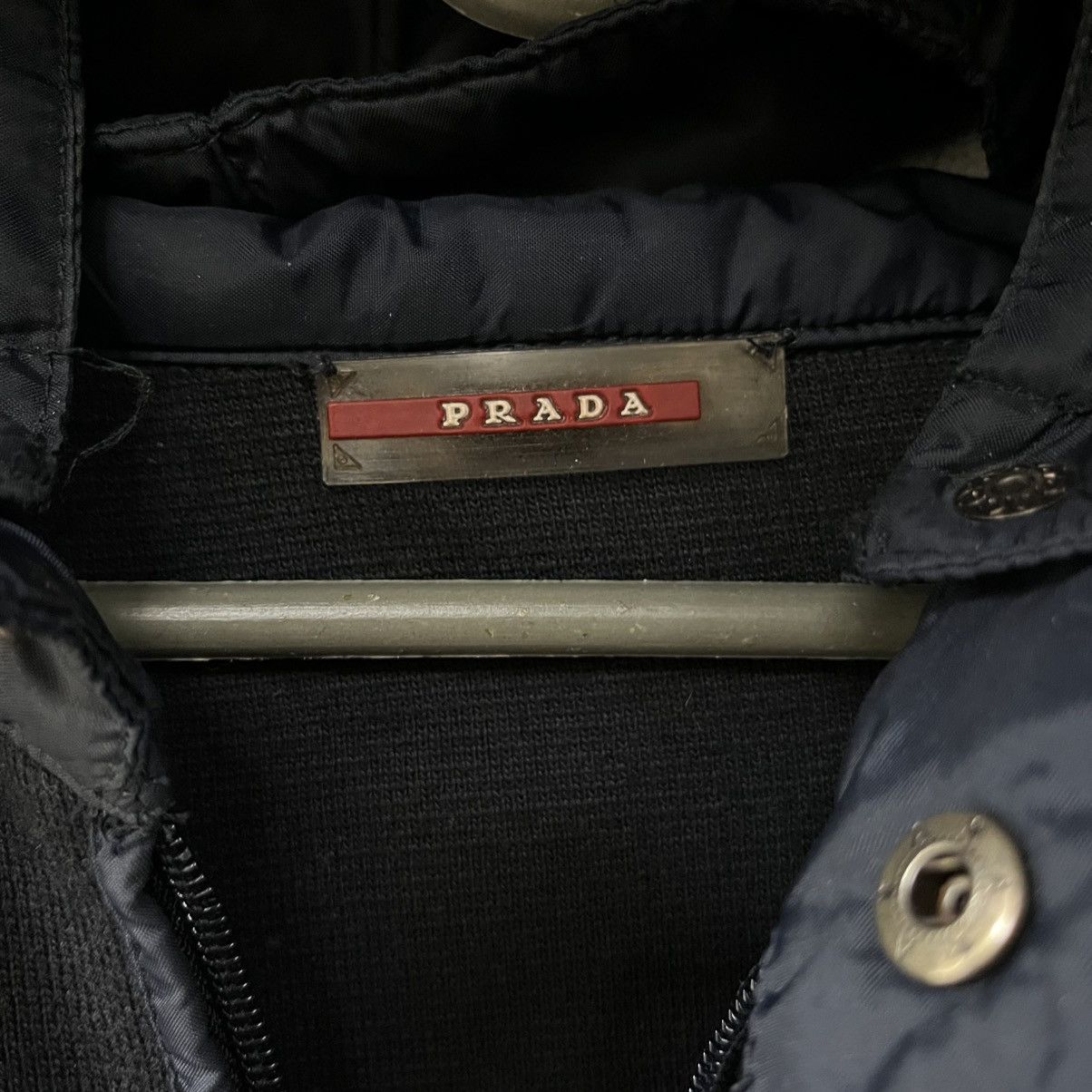 Prada Vintage Prada Hoodie Red Tab Basic Designer black Luxury Size US L / EU 52-54 / 3 - 9 Thumbnail